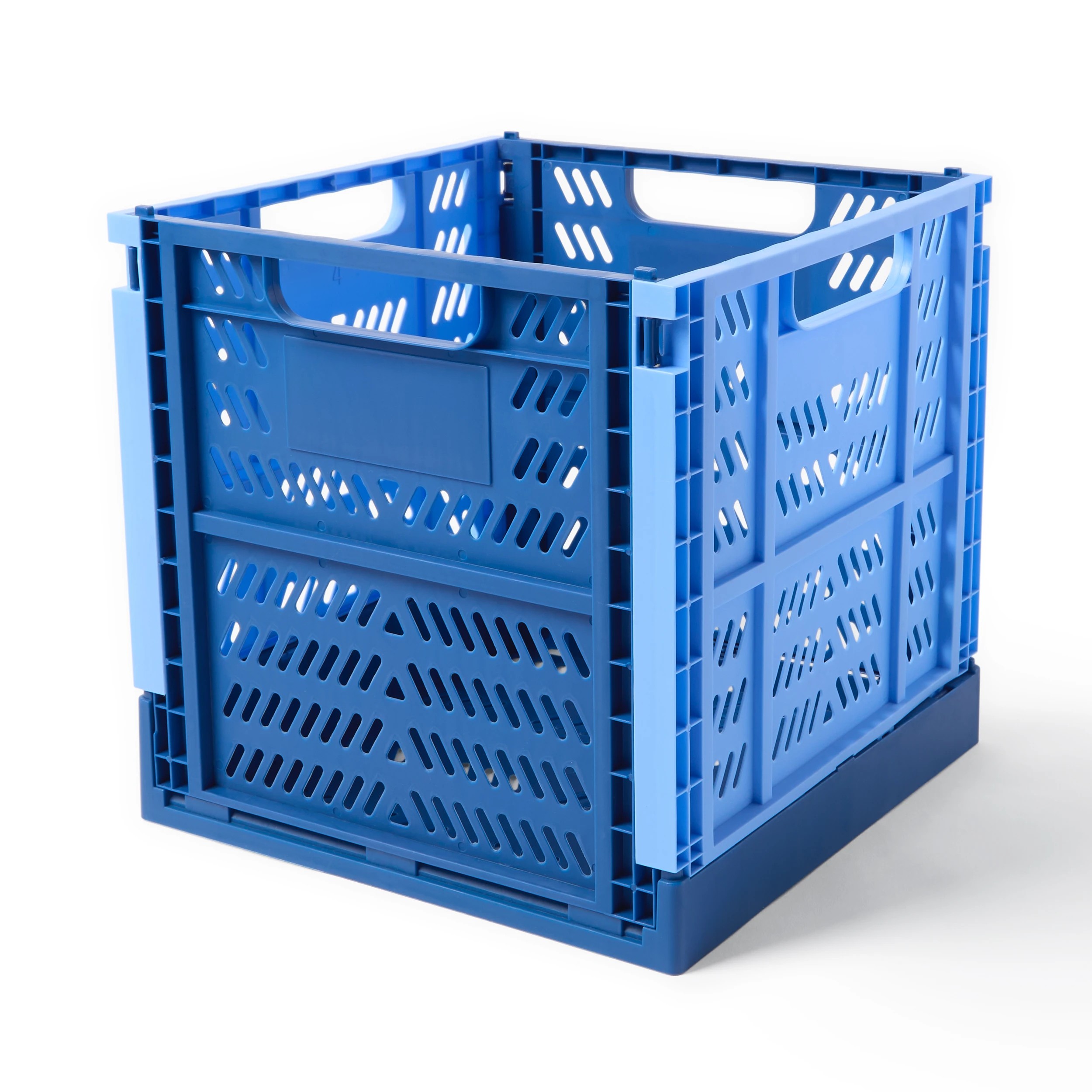 1 17L Square Collapsible Crate - Blue, 1 of 5