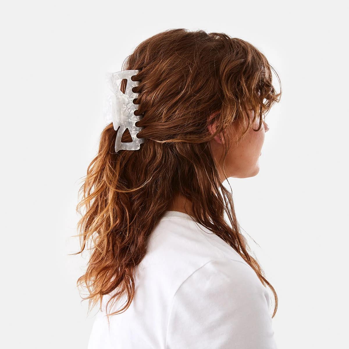 3 Pearl Oversized Claw Hair Clip Pearl, 3 of 4