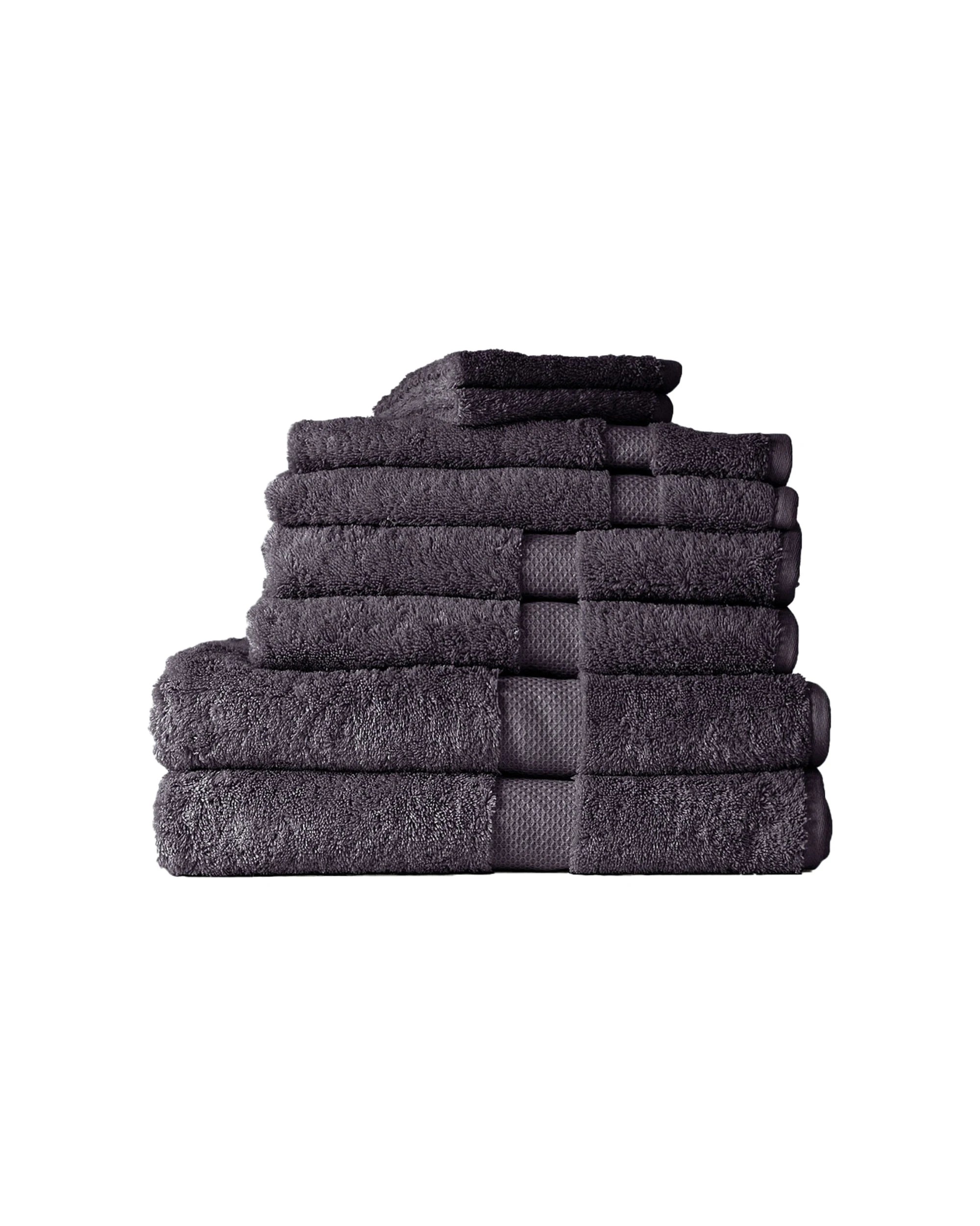 1 Canningvale 8pc Royal Splendour Home Decor Bathroom Bath Towel Set Slate
 - Grey, 1 of 3