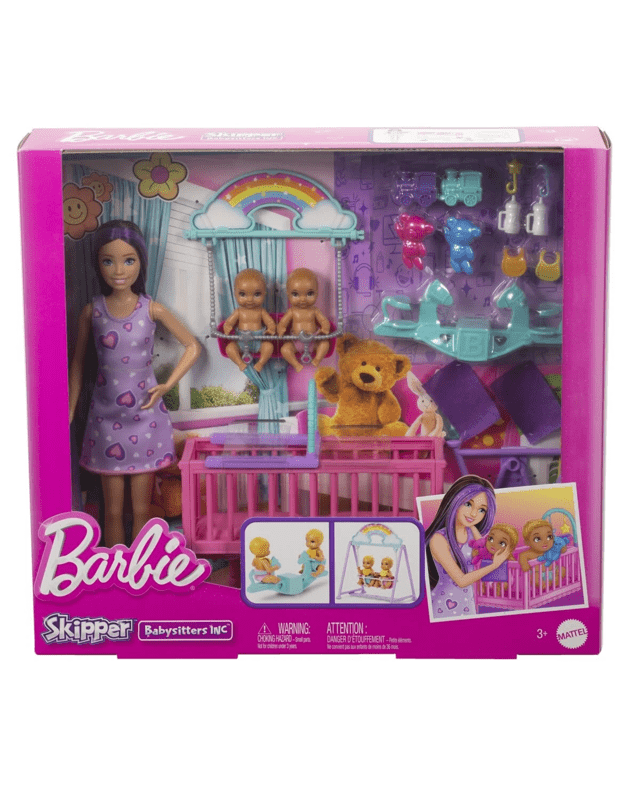 Barbie Skipper Babysitter Doll with Twin Nursery Pla