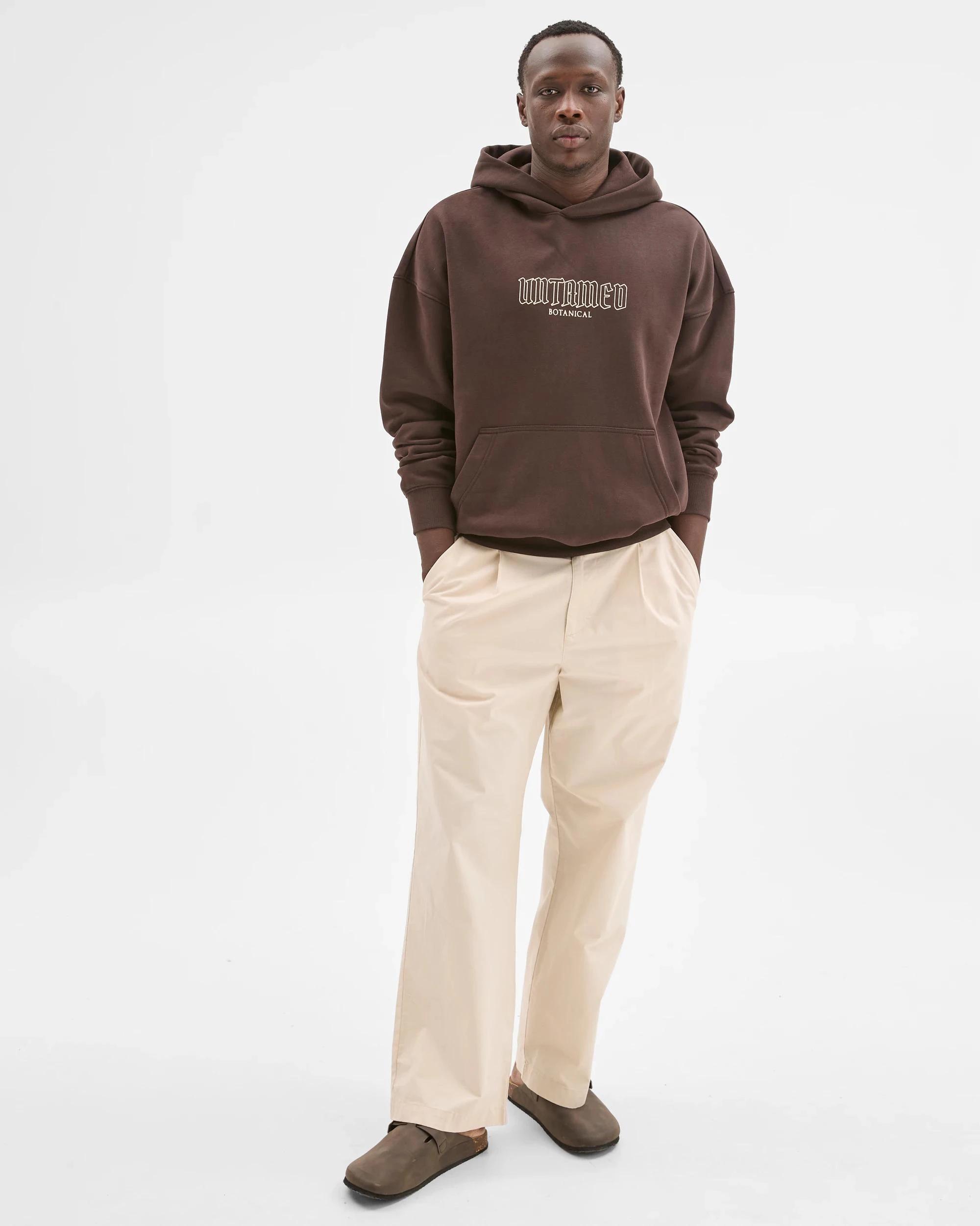 2 Commons Australian Cotton Blend Heavyweight Graphic Hoodie BROWN UNTAMED, 2 of 7