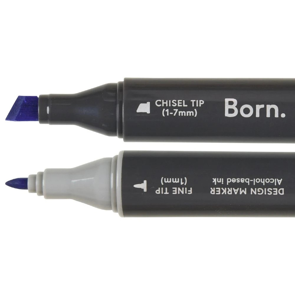 2 Born Professional Dual-Tip Artist Marker Bluebell V381, 2 of 4