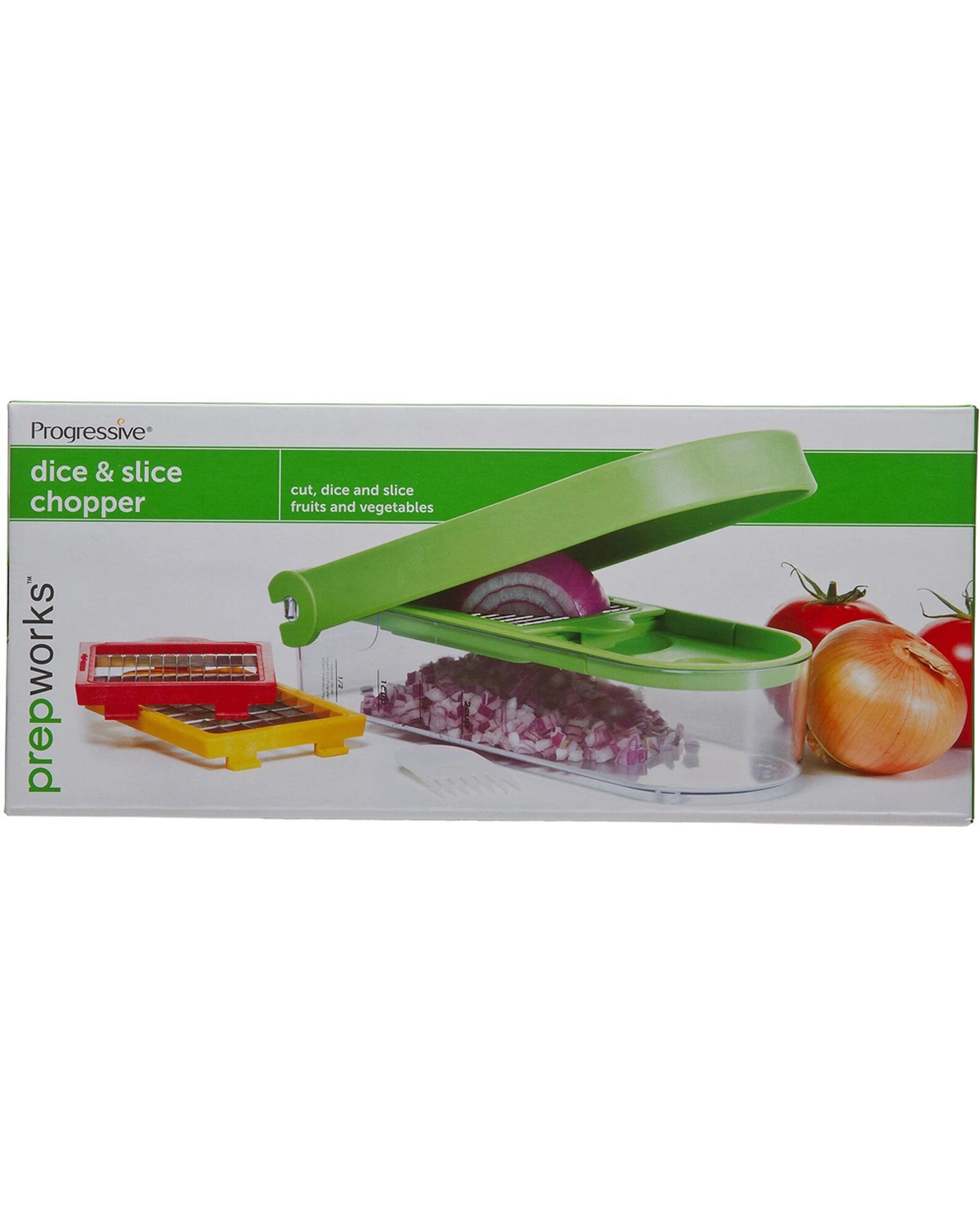 4 Progressive 3pc Prepworks Fruit Vegetable Dice Slice Chopper w Blades - Multi, 4 of 6