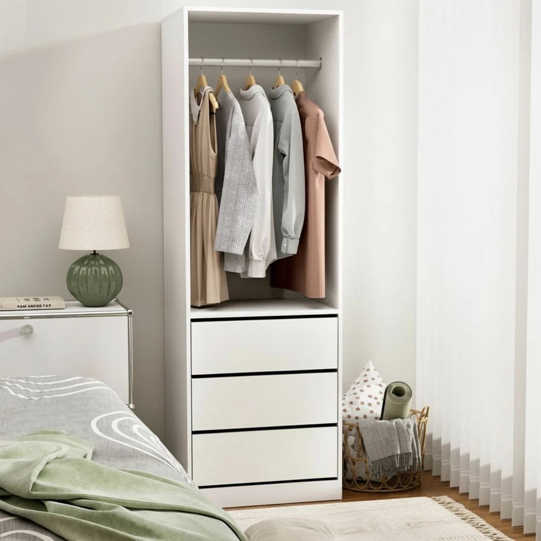 6 Artiss Wardrobe Clothes Closet Storage Organizer - White, 6 of 8