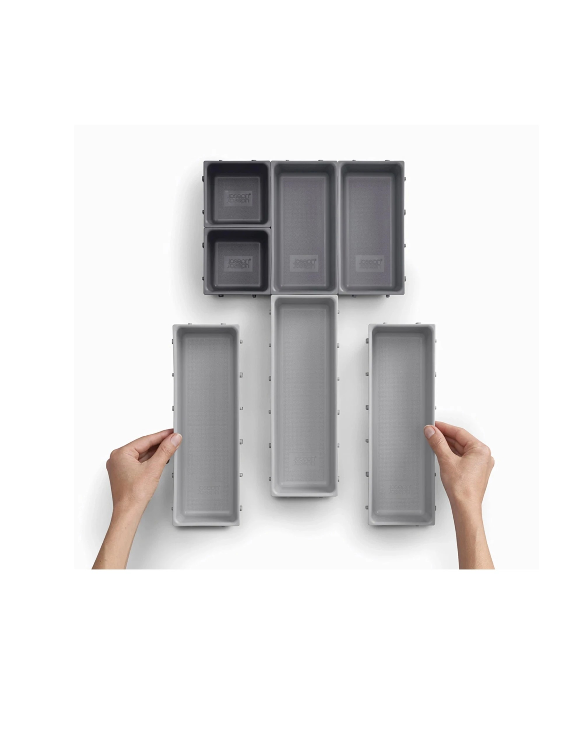 2 Joseph Joseph Blox 7pc Modular Drawer Organiser Set - Grey, 2 of 5