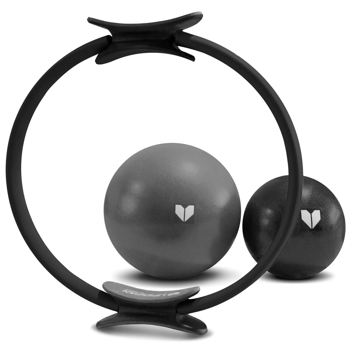 2 Lifespan Fitness Pilates Essentials Set - Pilates Ring with Small and Medium Pilates Ball, 2 of 8