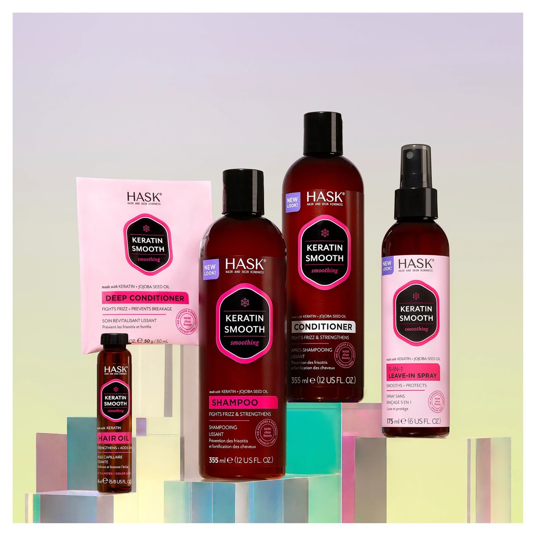 8 HASK Keratin Smooth 5-in-1 Leave-in Spray 175ml - Keratin and Jojoba Seed Oil, 8 of 10