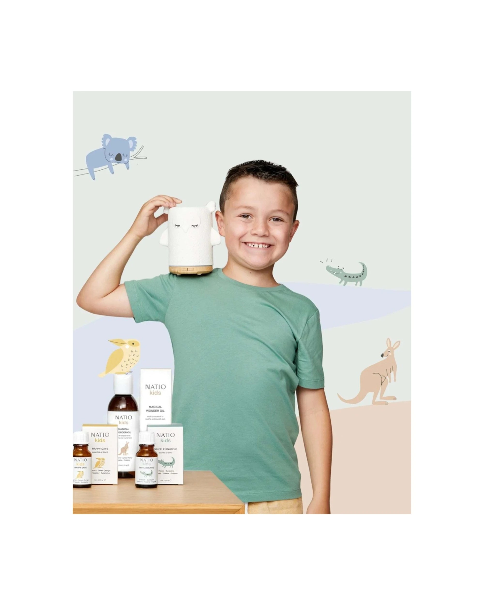 2 Natio Kids Olive the Owl Ultrasonic Diffuser - White, 2 of 2