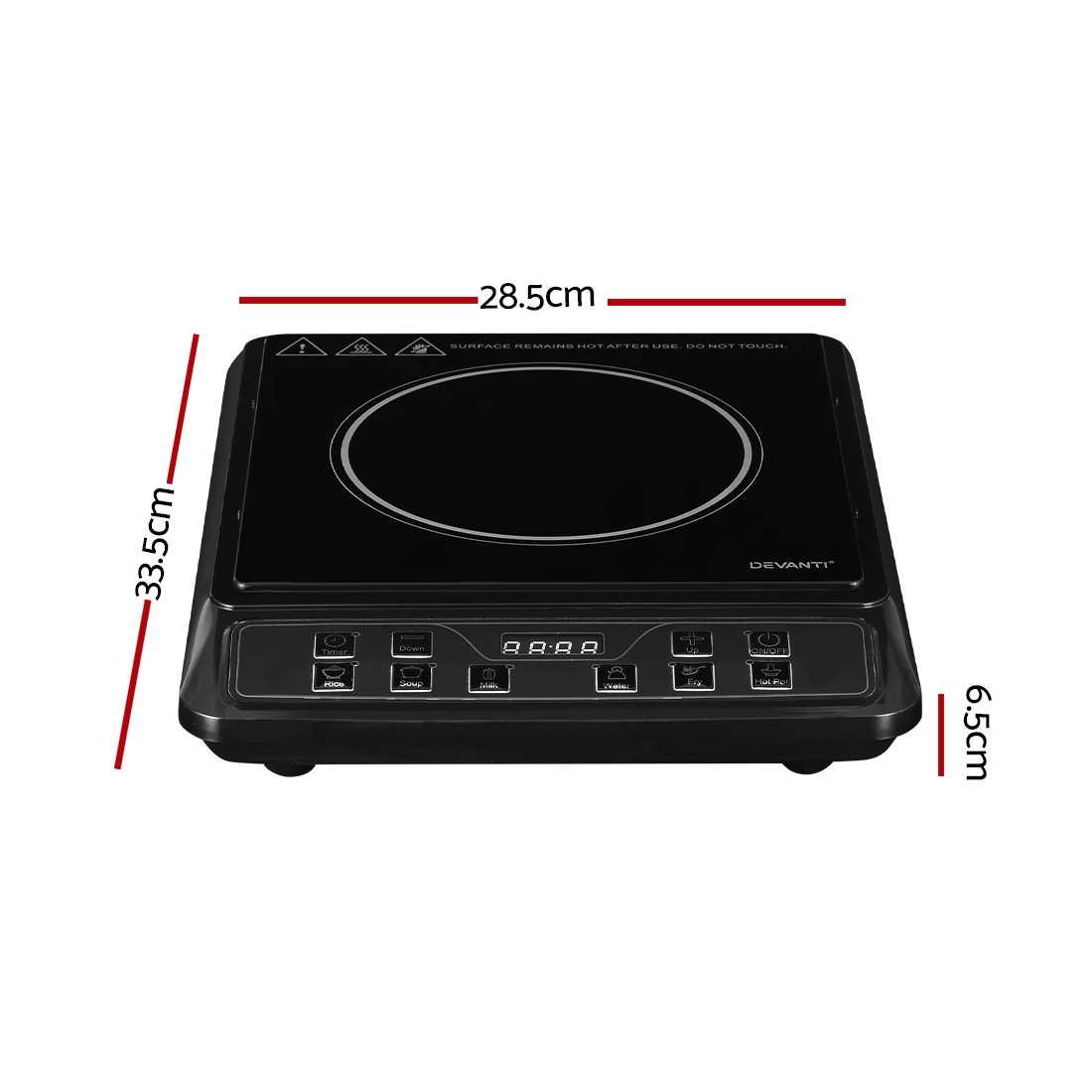 2 Devanti Induction Cooktop 30cm Portable Cooker - Black, 2 of 2