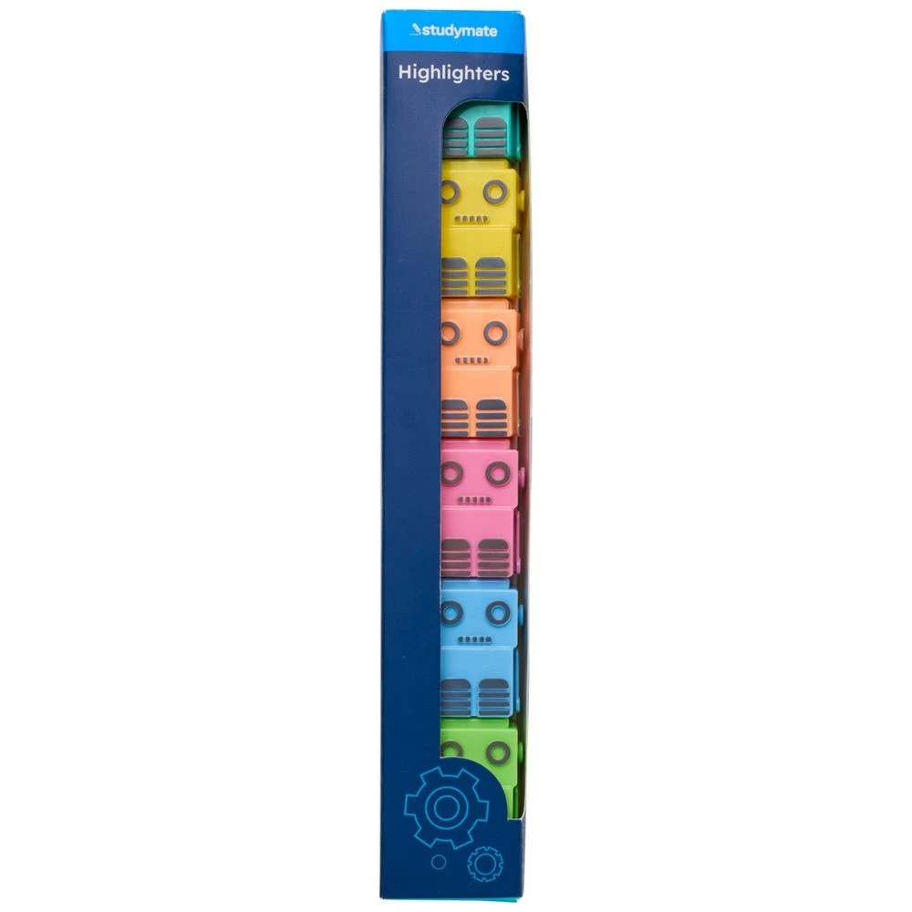 3 Studymate Novelty Highlighters Robot 6 Pack, 3 of 3