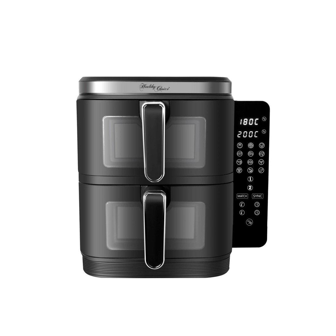 1 Healthy Choice 2400W 11L Double Decker Digital Dual Zone Air Fryer with 2 Cooking Zones & Foldable Screen, 1 of 9