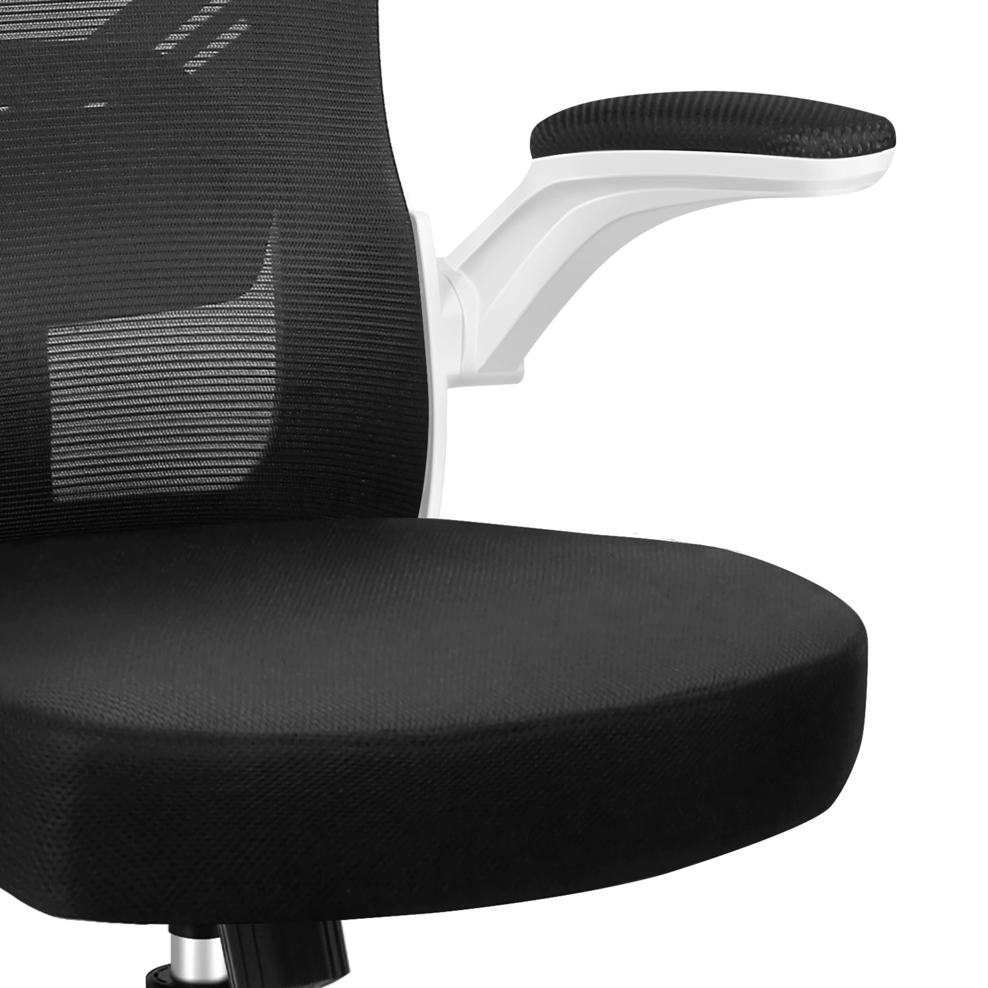 8 Alfordson Mesh Office Chair Executive Computer Tilt Fabric Seat Racing Work - White Black, 8 of 10