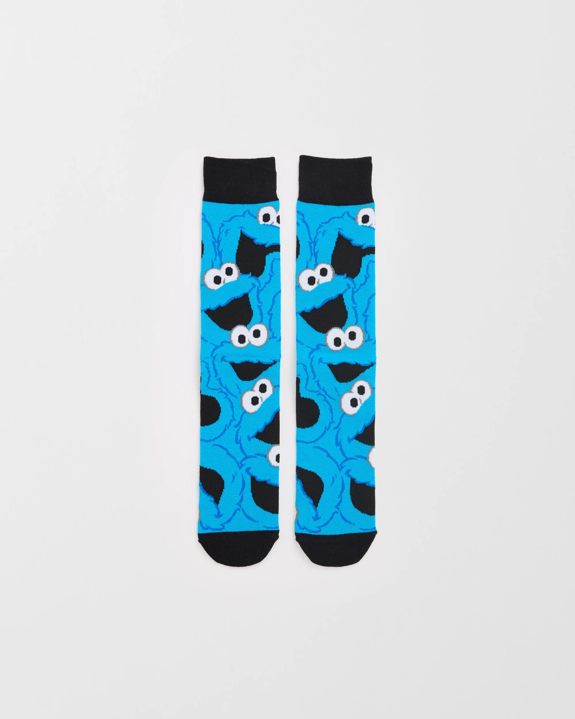 1 Swag Cookie Monster Crew Socks BLUE, 1 of 3