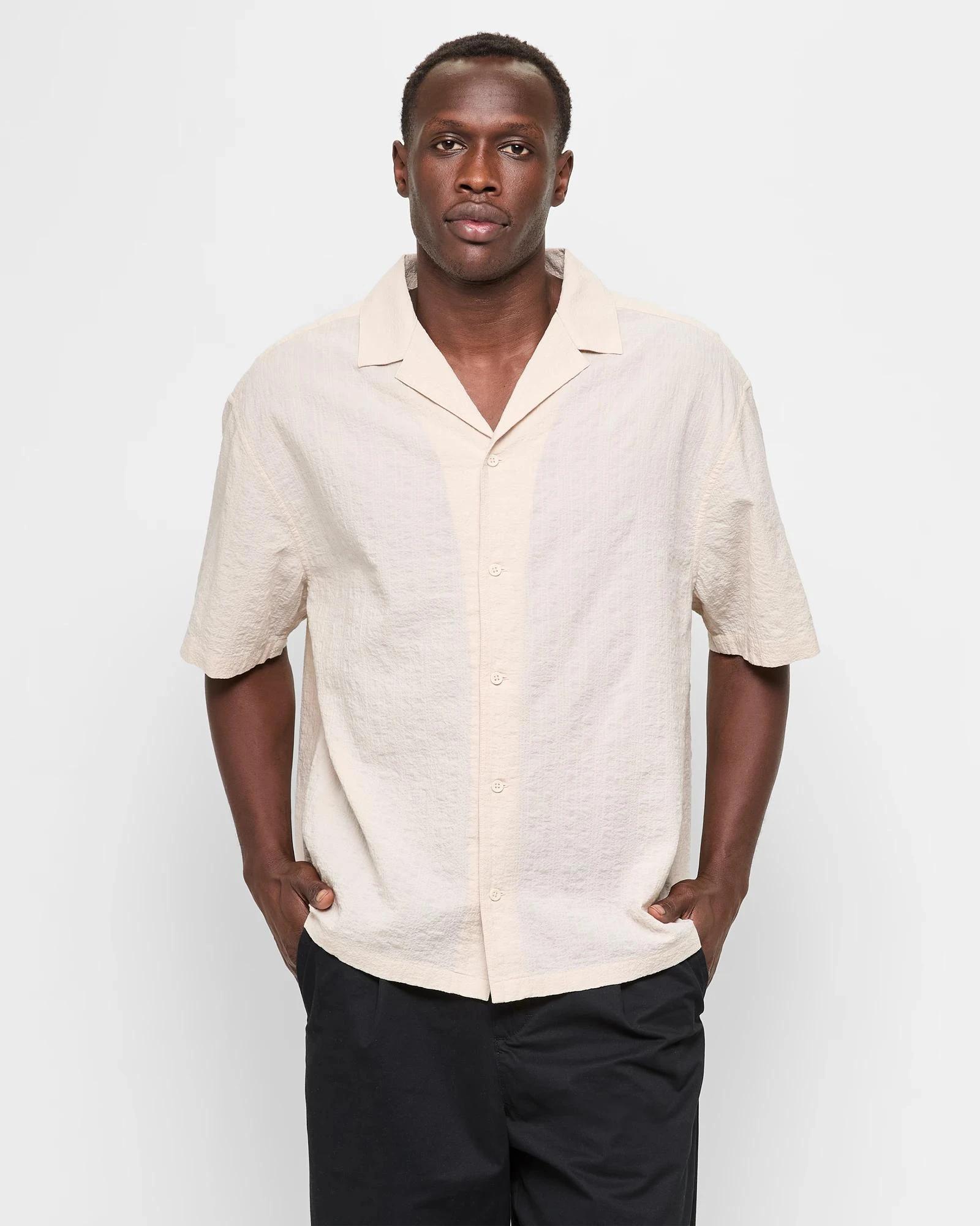 1 Short Sleeve Textured Shirt - Commons SAND, 1 of 5