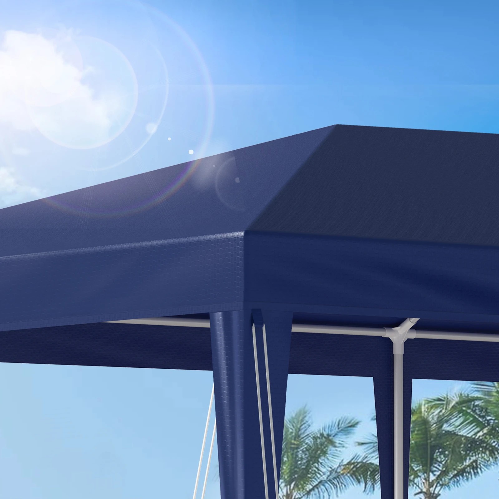 5 Alfordson Gazebo 3x9m Outdoor Wedding Marquee Camping Canopy Portable - Blue, 5 of 7