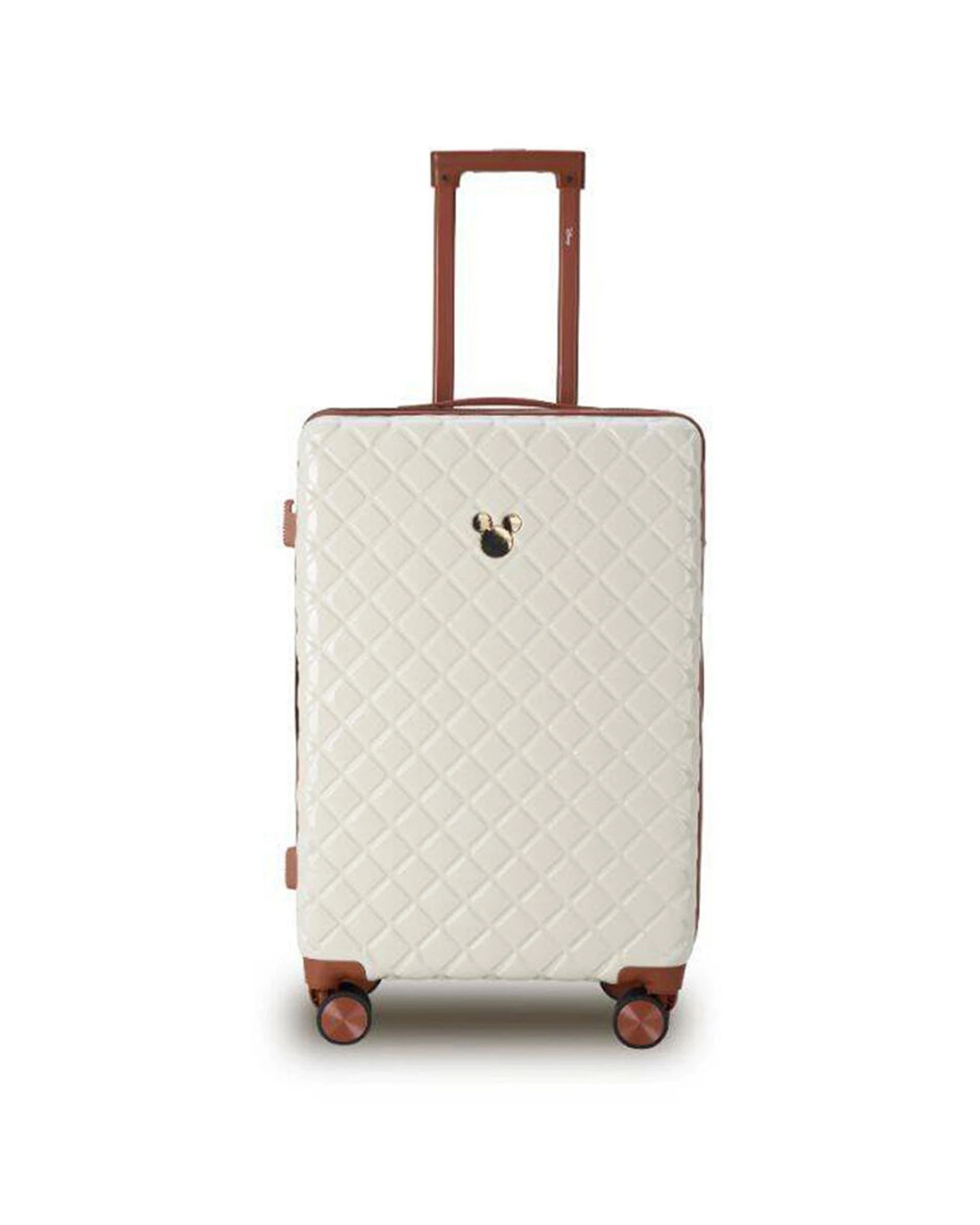 1 Disney Mickey 66Cm Suitcase Luggage Trolley Case Lightweight Durable Hard - Beige, 1 of 4