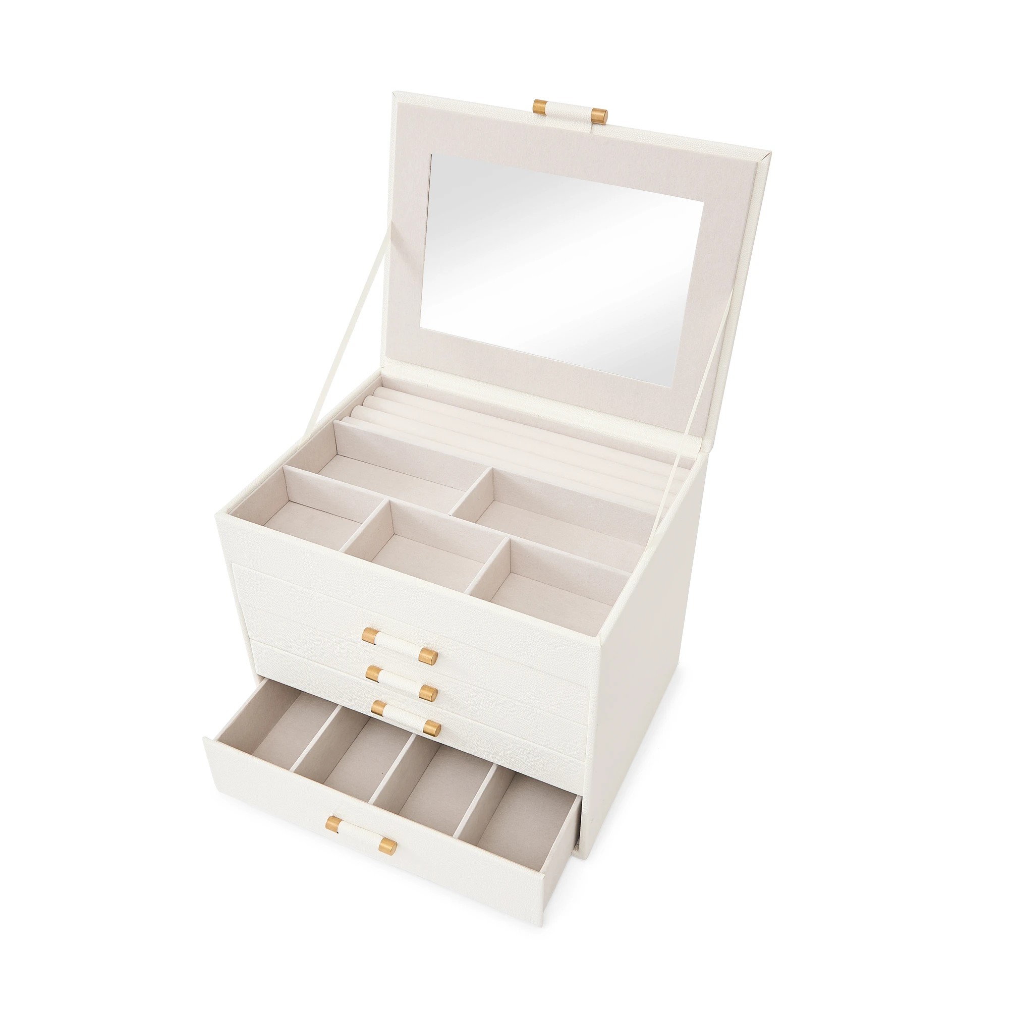 3 5 Tier Jewellery Box - Milky White, 3 of 10