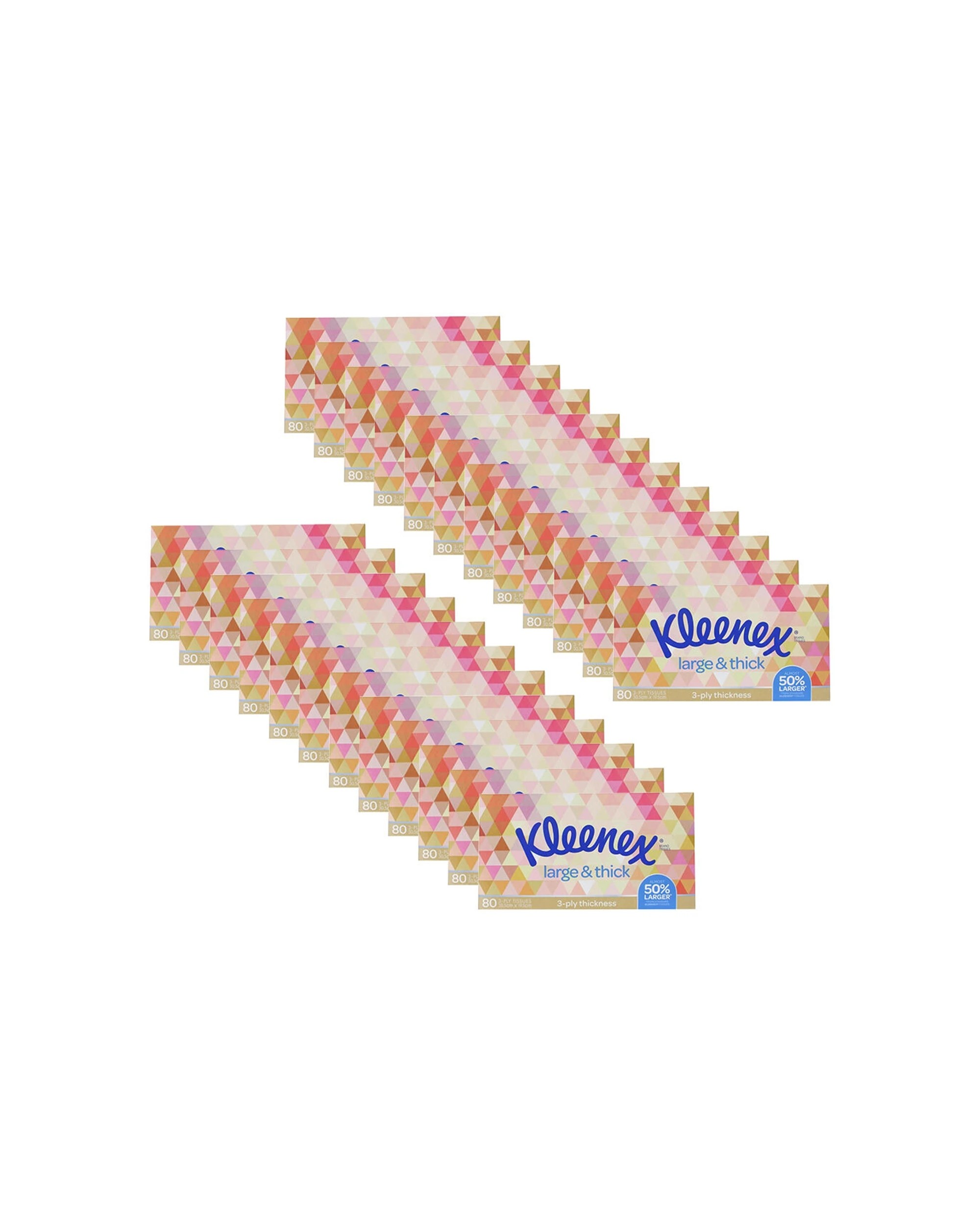 1 Kleenex 24PK 3-Ply Facial Tissues Large Thick Disposable - White, 1 of 3