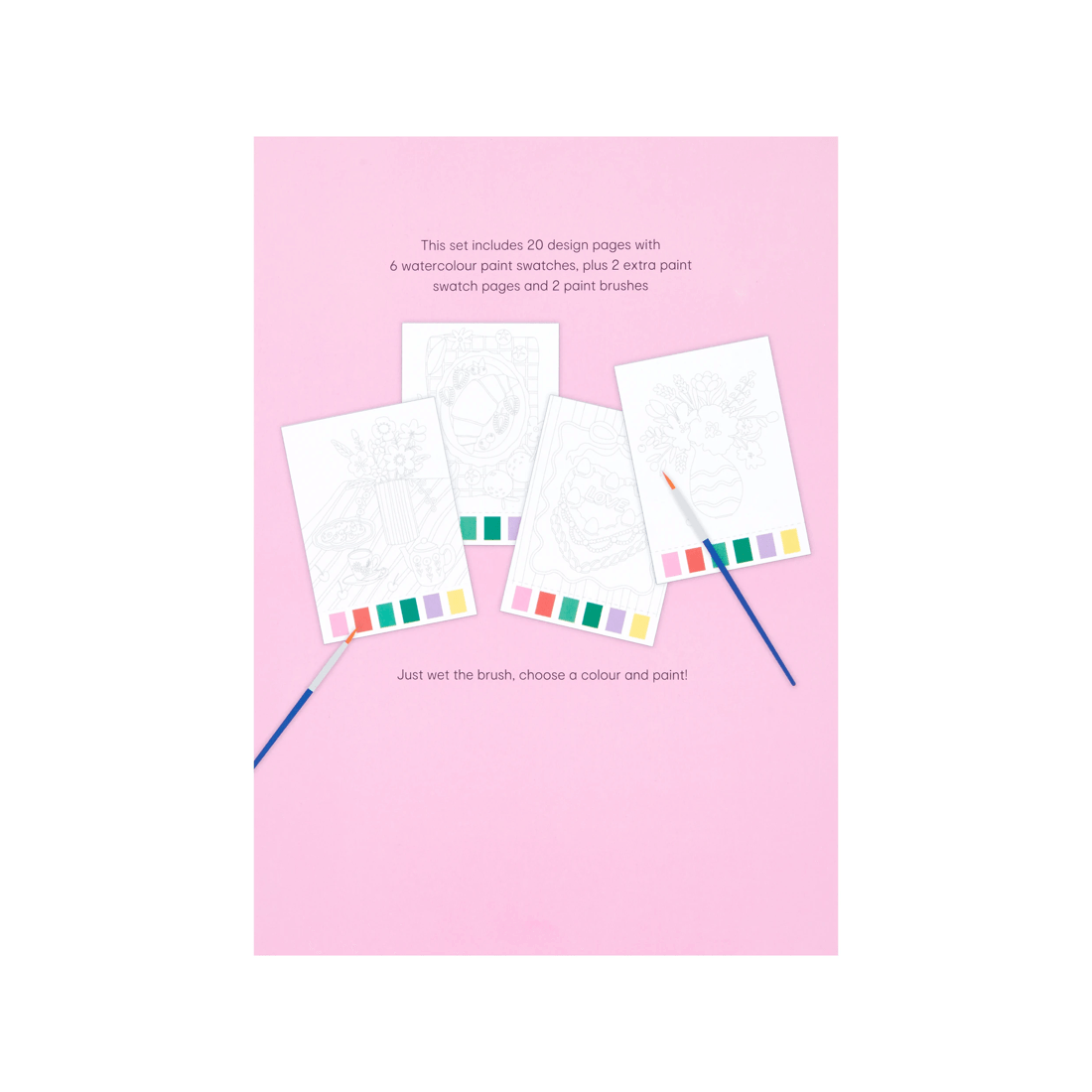 6 A4 Watercolour Paint Pad - Sweets and Blooms, 6 of 7