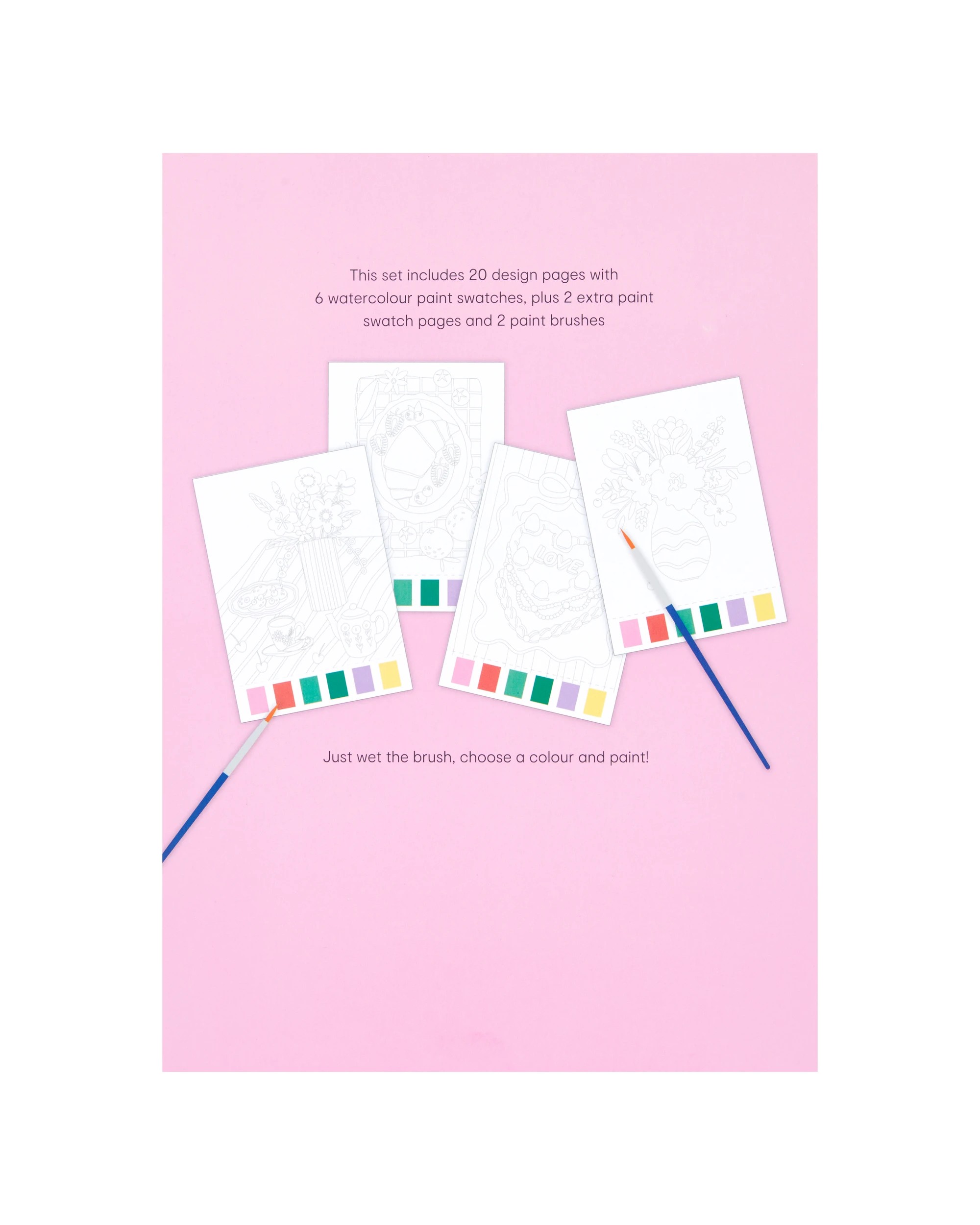 6 A4 Watercolour Paint Pad - Sweets and Blooms, 6 of 7