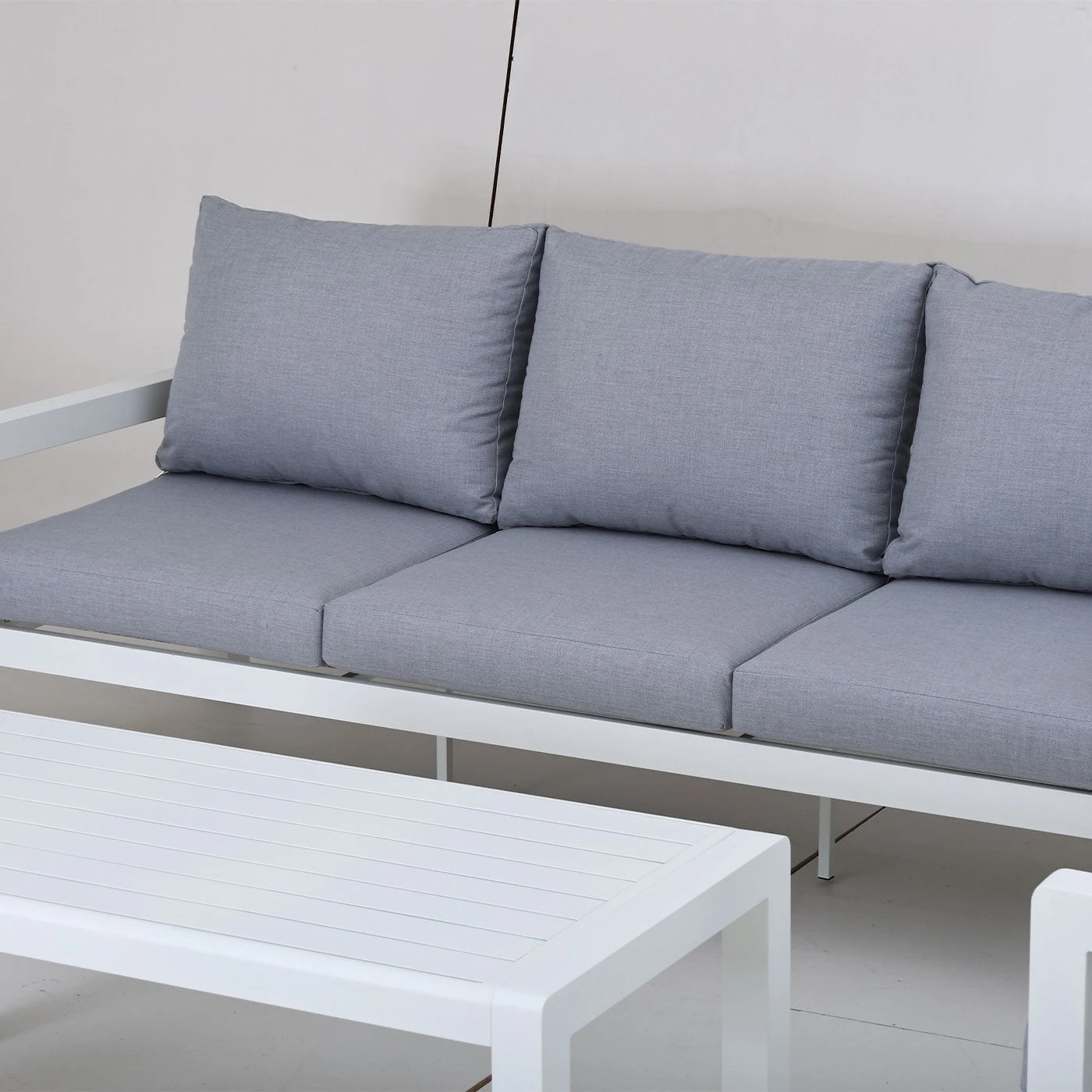 10 Moda Living Bronte 5-Seater Aluminium Outdoor Lounge Seating Set - White, 10 of 10