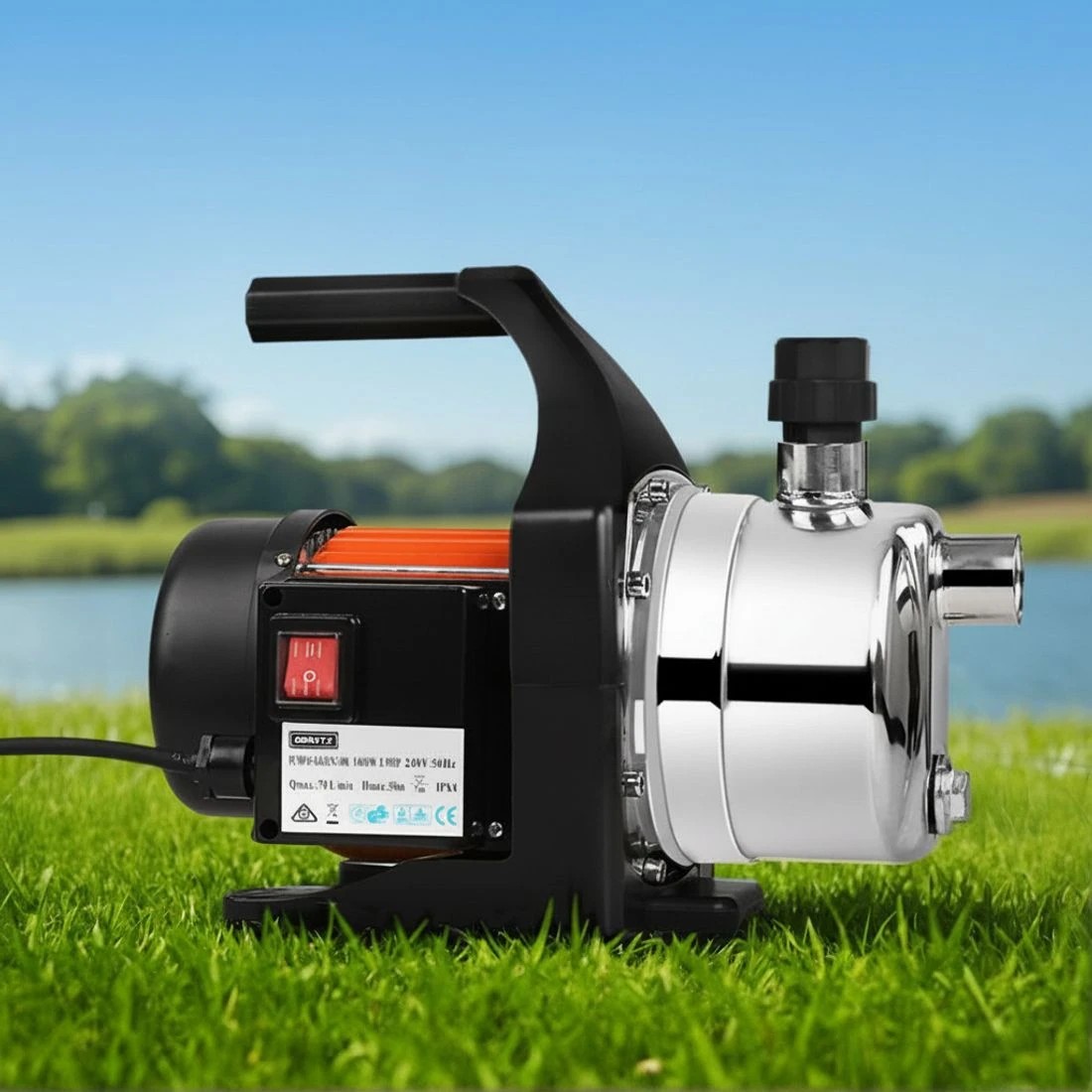 8 Giantz Garden Water Pump High Pressure 800W Max Tank Rain Farm Irrigation House - Orange, 8 of 8