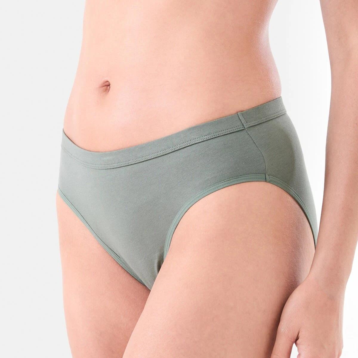 2 Comfort Top Bikini Briefs SMOKEY GREEN, 2 of 4