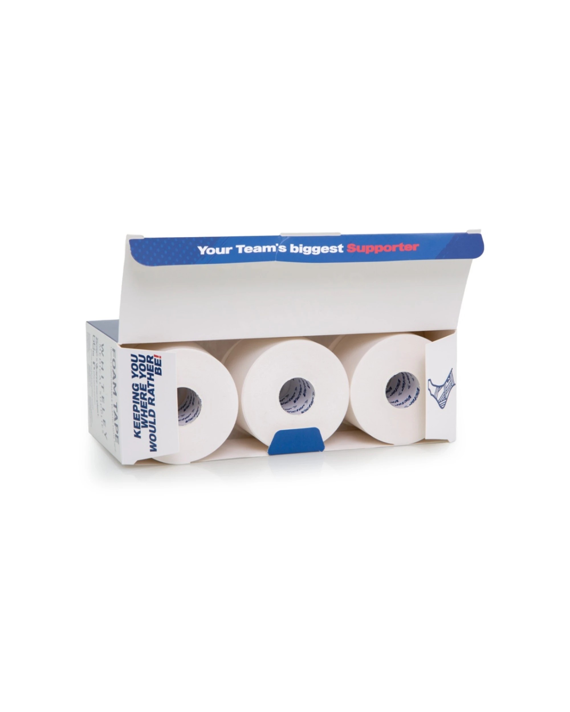 5 Victor Sport 6pc Pro Foam Conformable Hypoallergenic Elastic Tape Pack 5cm - White, 5 of 5
