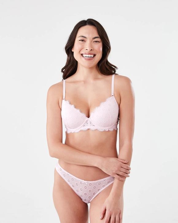 Co-ordinated Broderie T-shirt Bra