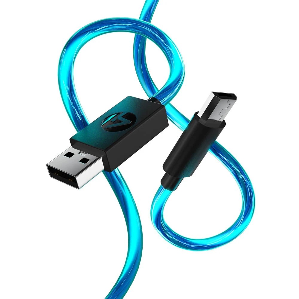 1 4Gamers 3M Light Up Micro USB Play & Charge Cable for PlayStation 4, 1 of 5