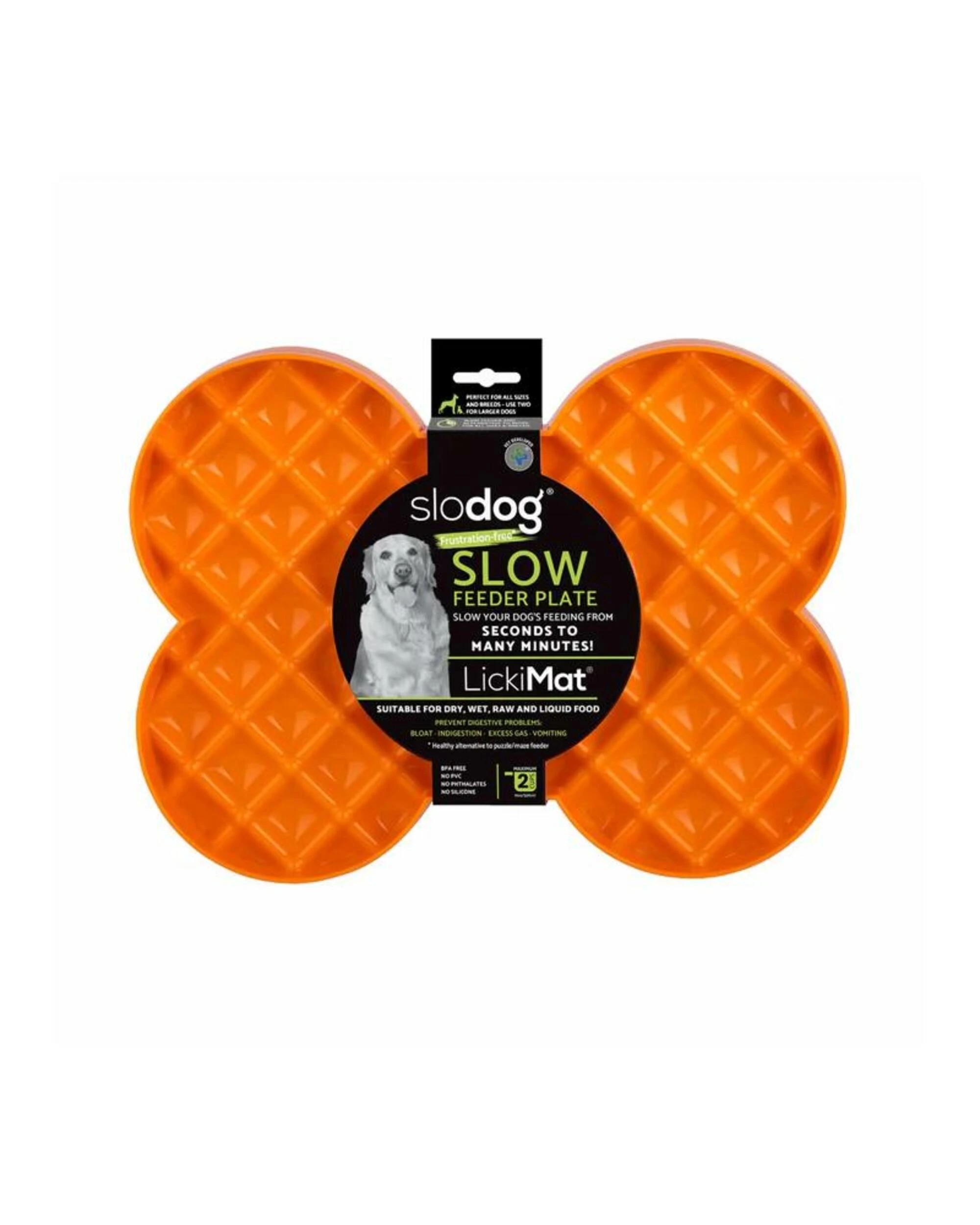 1 Lickimat Dog Feeder SloDog Feeder Orange, 1 of 1