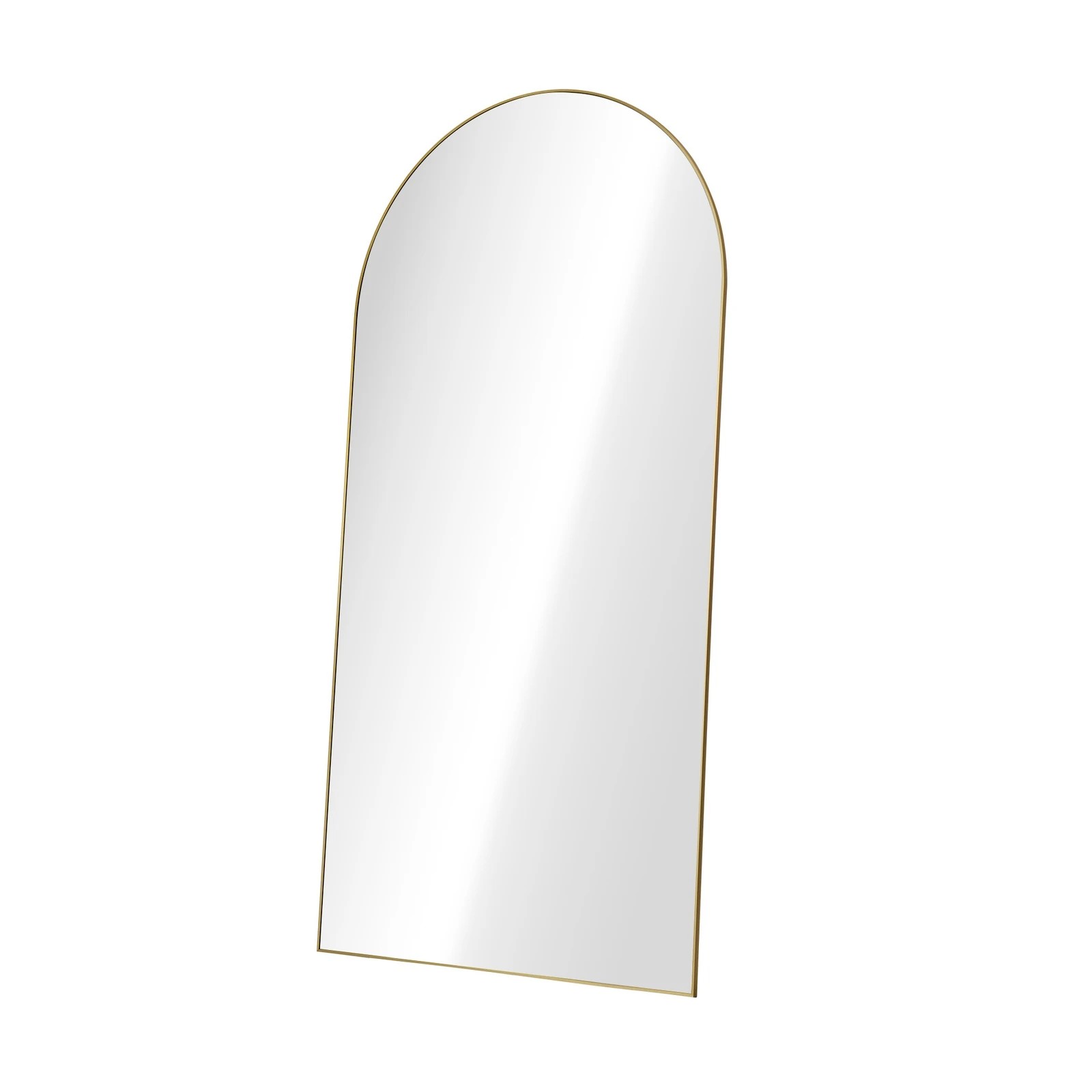 7 Oikiture Arched Full Length Mirror Floor Mirrors 200x100cm - Gold, 7 of 9