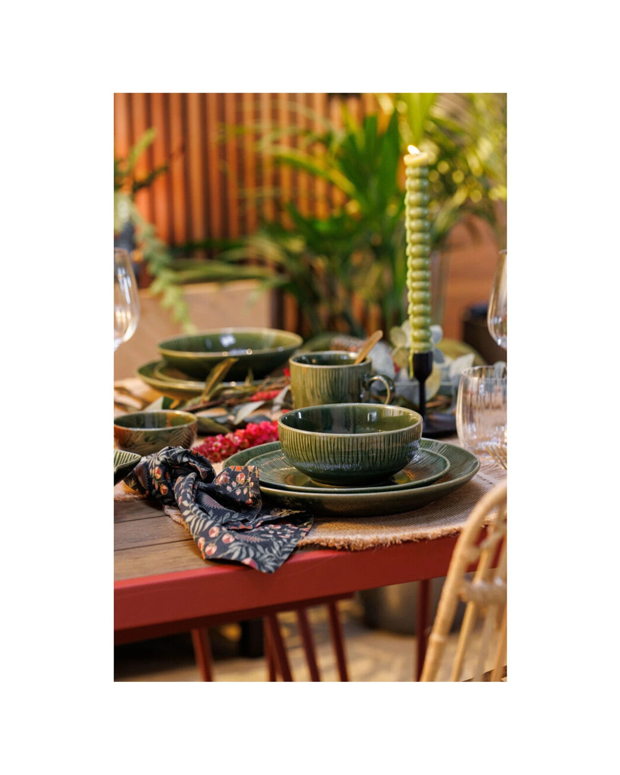 3 Mikasa 4pc Jardin Stoneware Cereal Bowl Set 15cm - Green, 3 of 5