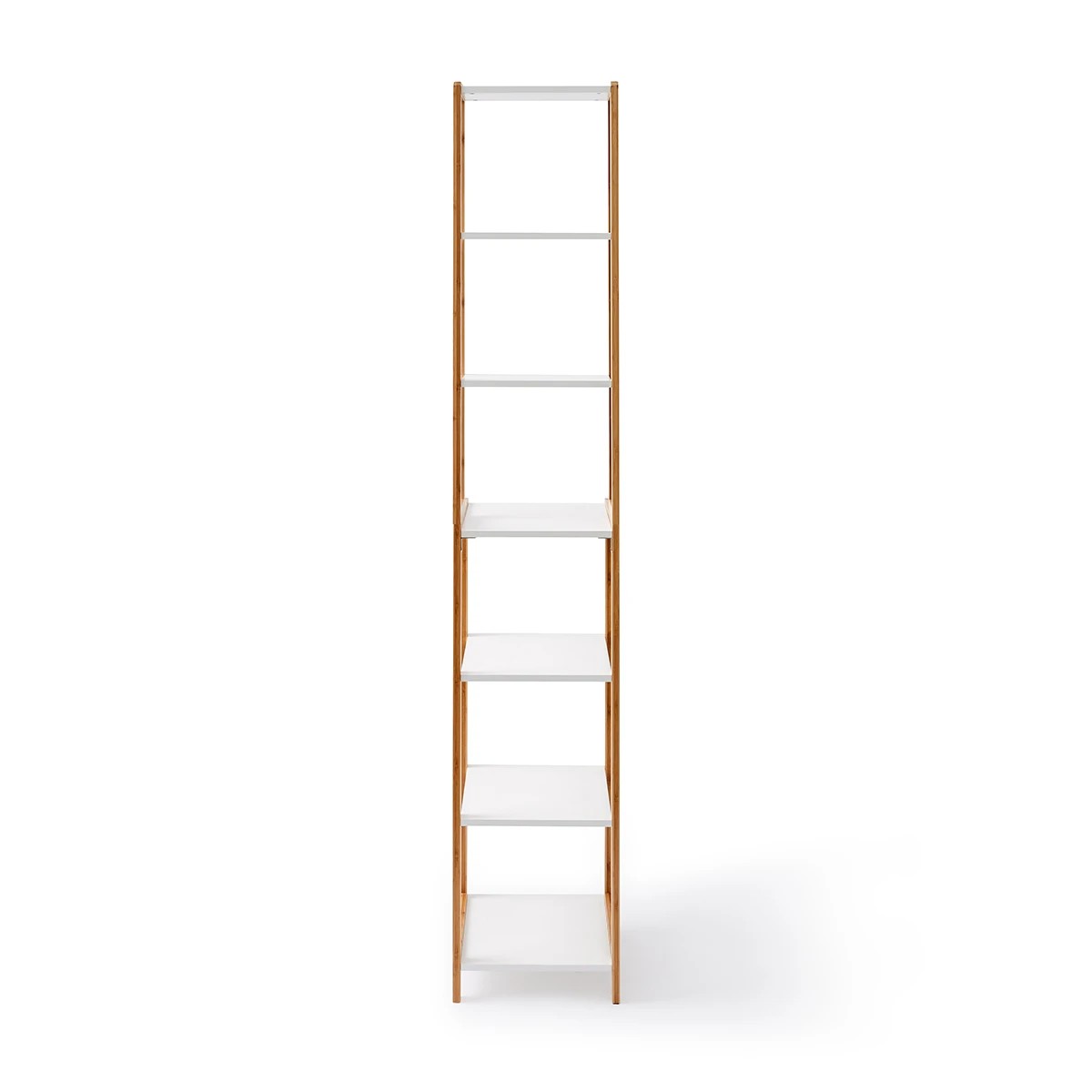 9 Bamboo and White 7 Tier Shelf, 9 of 11