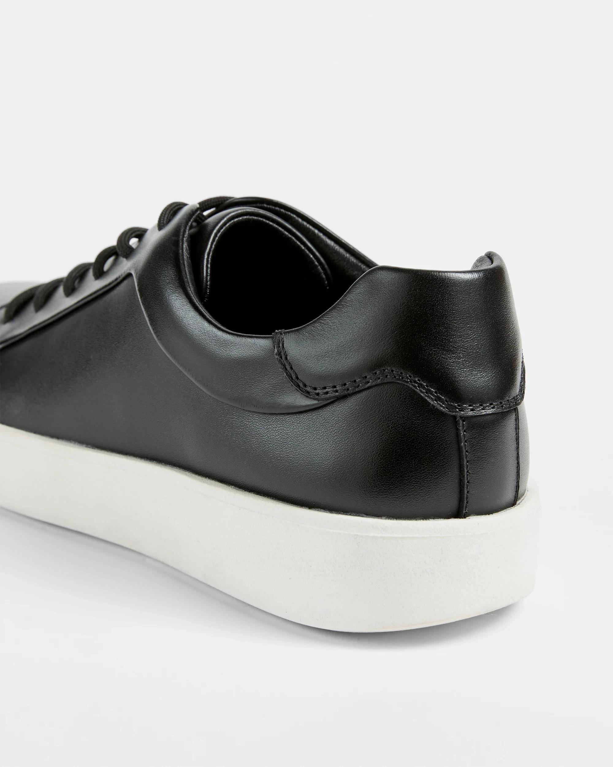 2 Target Man Mens Smart Smooth Leather Sneaker BLACK, 2 of 5