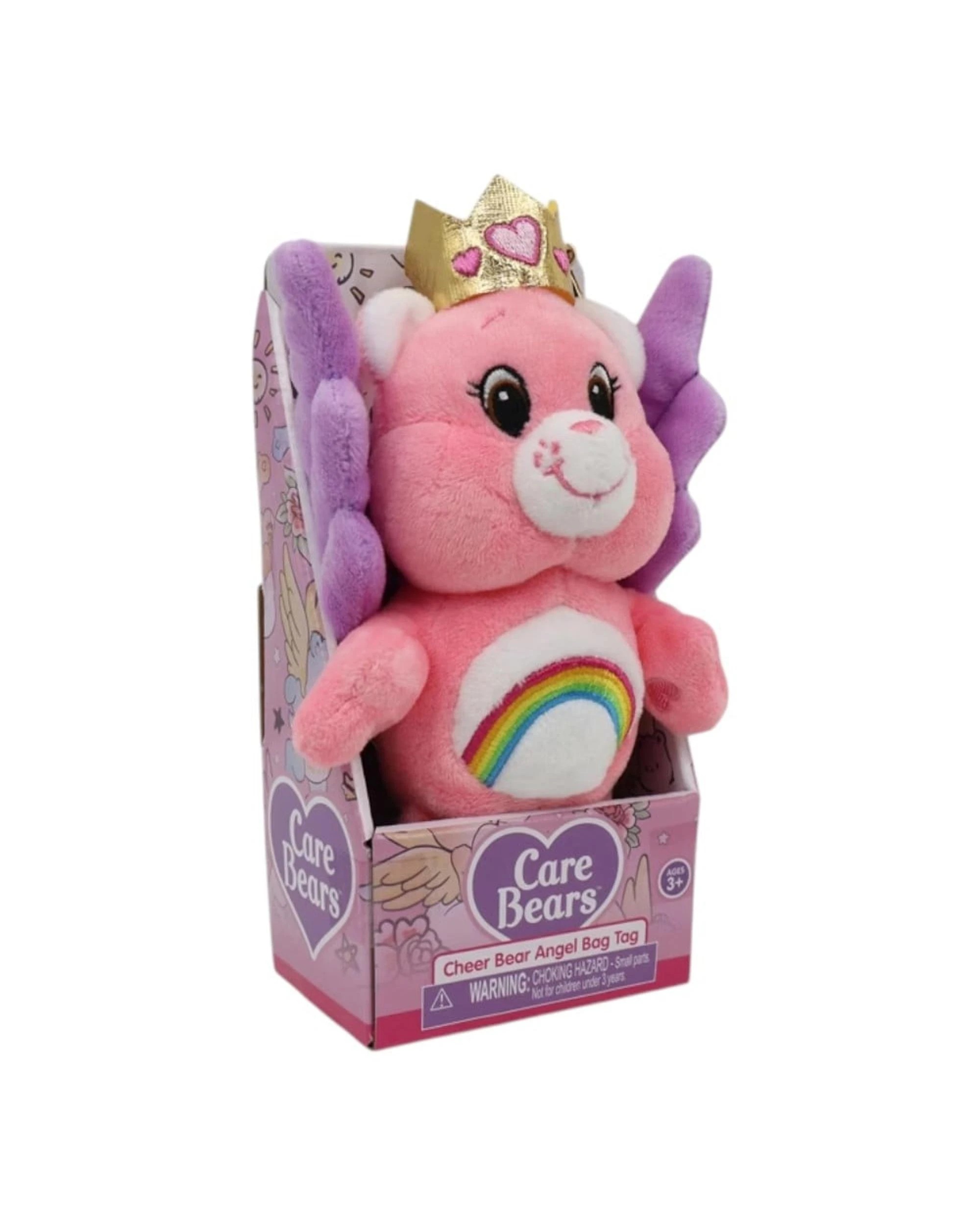 4 Care Bears Cheer Bear Angel Plush Bag Tag, 4 of 5