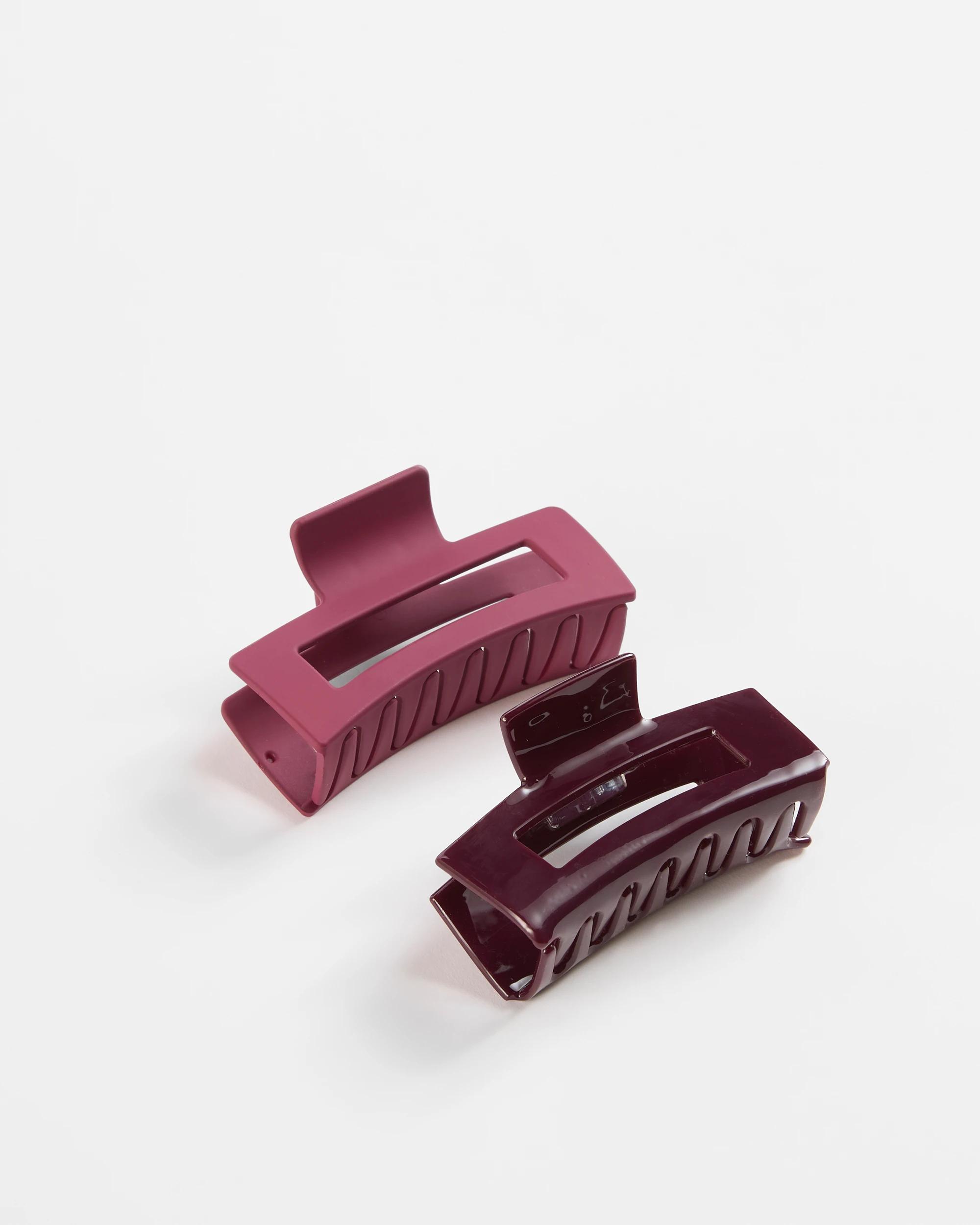 2 Target 2 Pack Large Rectangle Clips BLACK CHERRY, 2 of 2