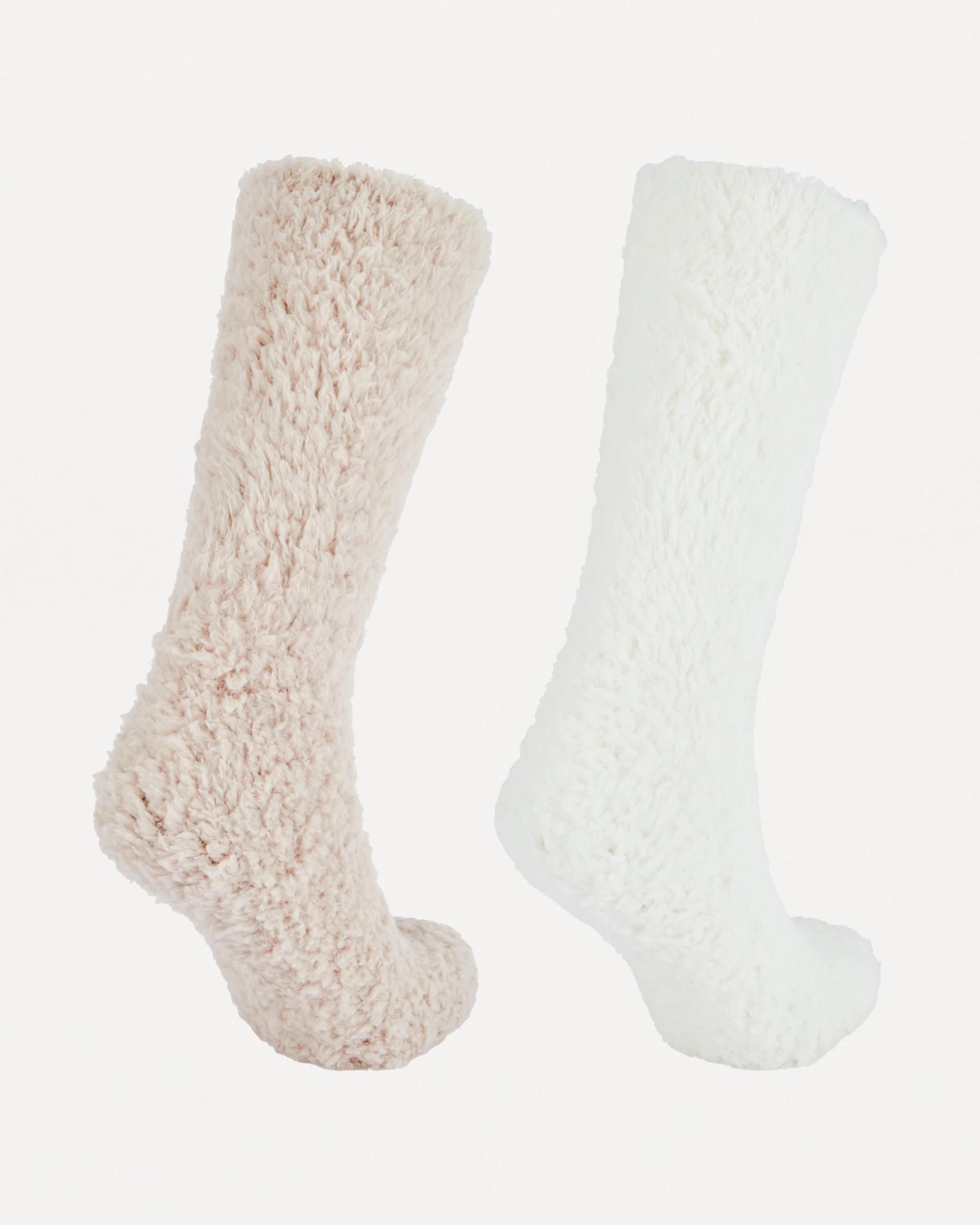 2 2 Pack Teddy Home Socks Mshrm Cld, 2 of 3
