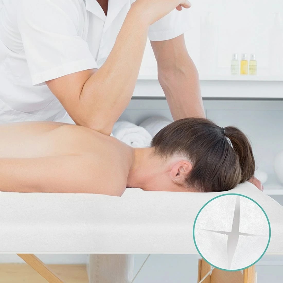 5 Zenses 80cm X 200cm Massage Table Cover 6 Rolls 300 Pieces - White, 5 of 6