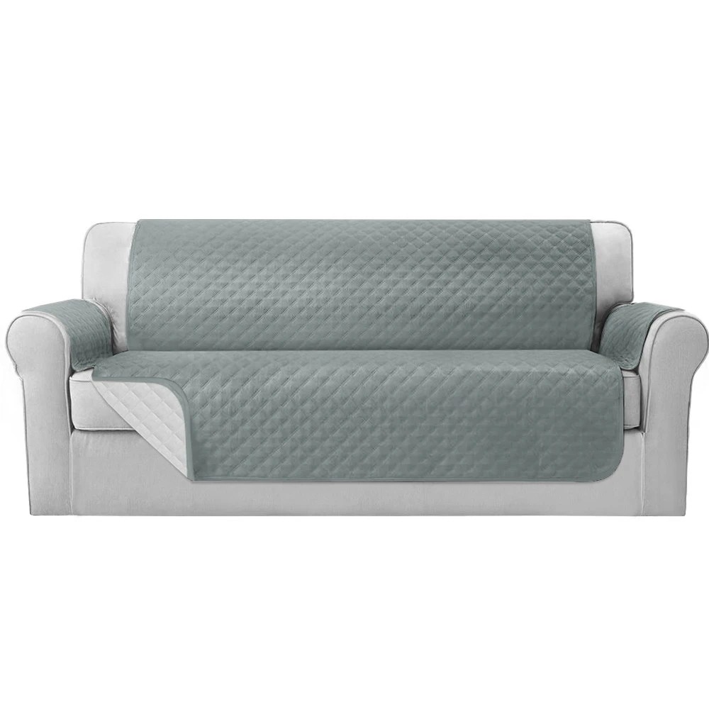 1 Artiss Sofa Cover Couch Covers 4 Seater 100% Water Resistant - Grey, 1 of 5