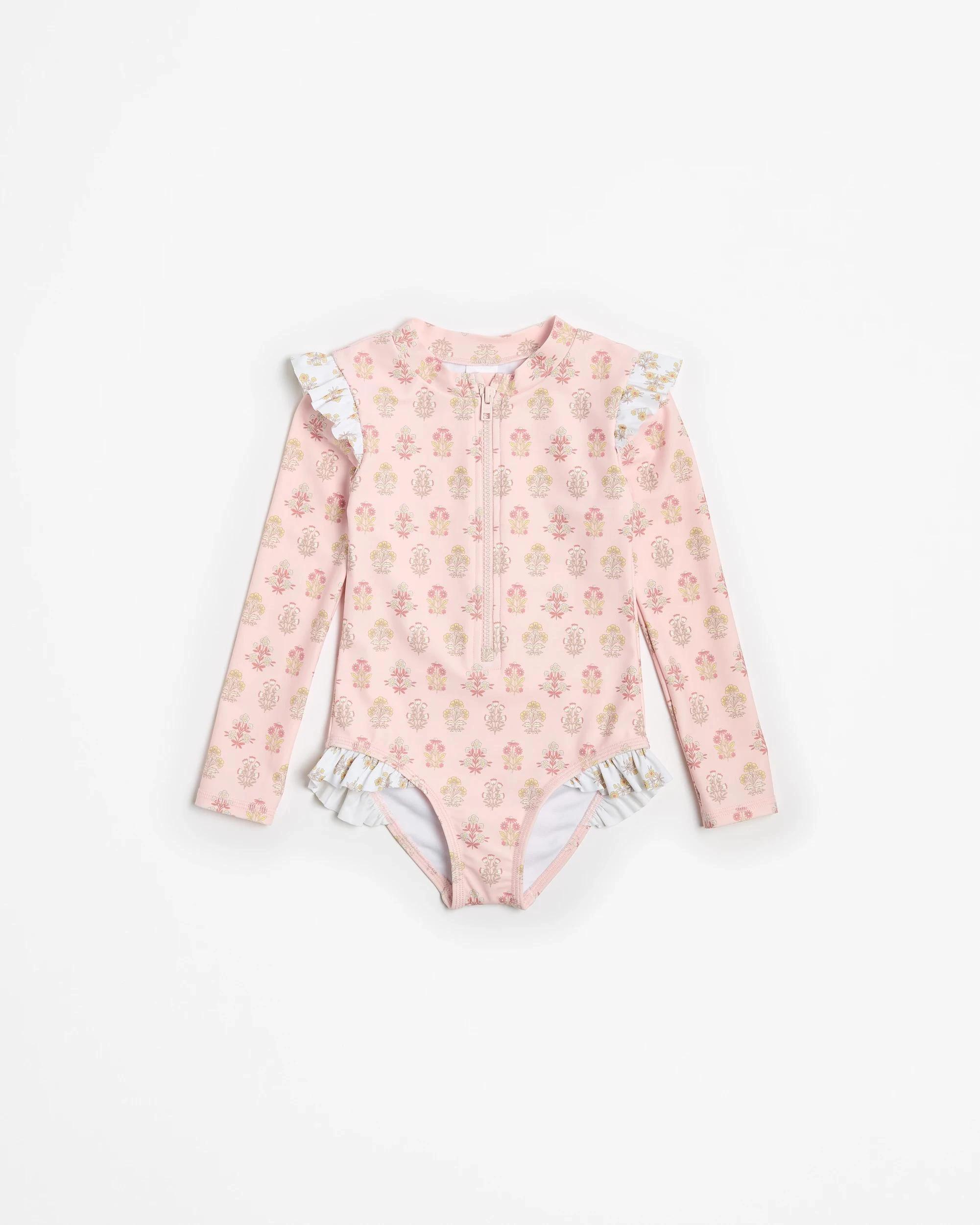 1 Target Print One Piece Swim Suit PINK FLORAL, 1 of 3