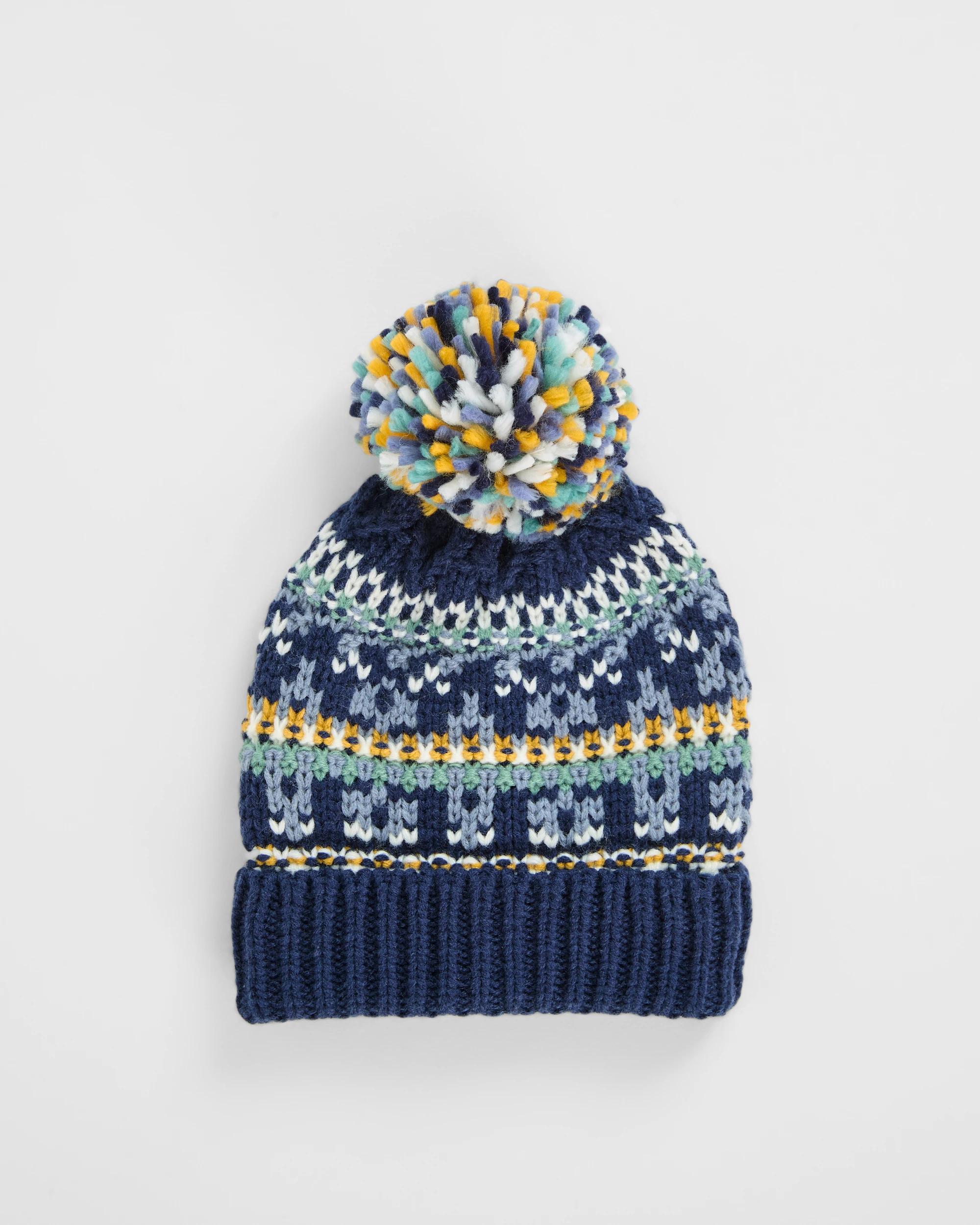 1 Target Kids Chunky Fairisle Pom Pom Beanie , 1 of 1