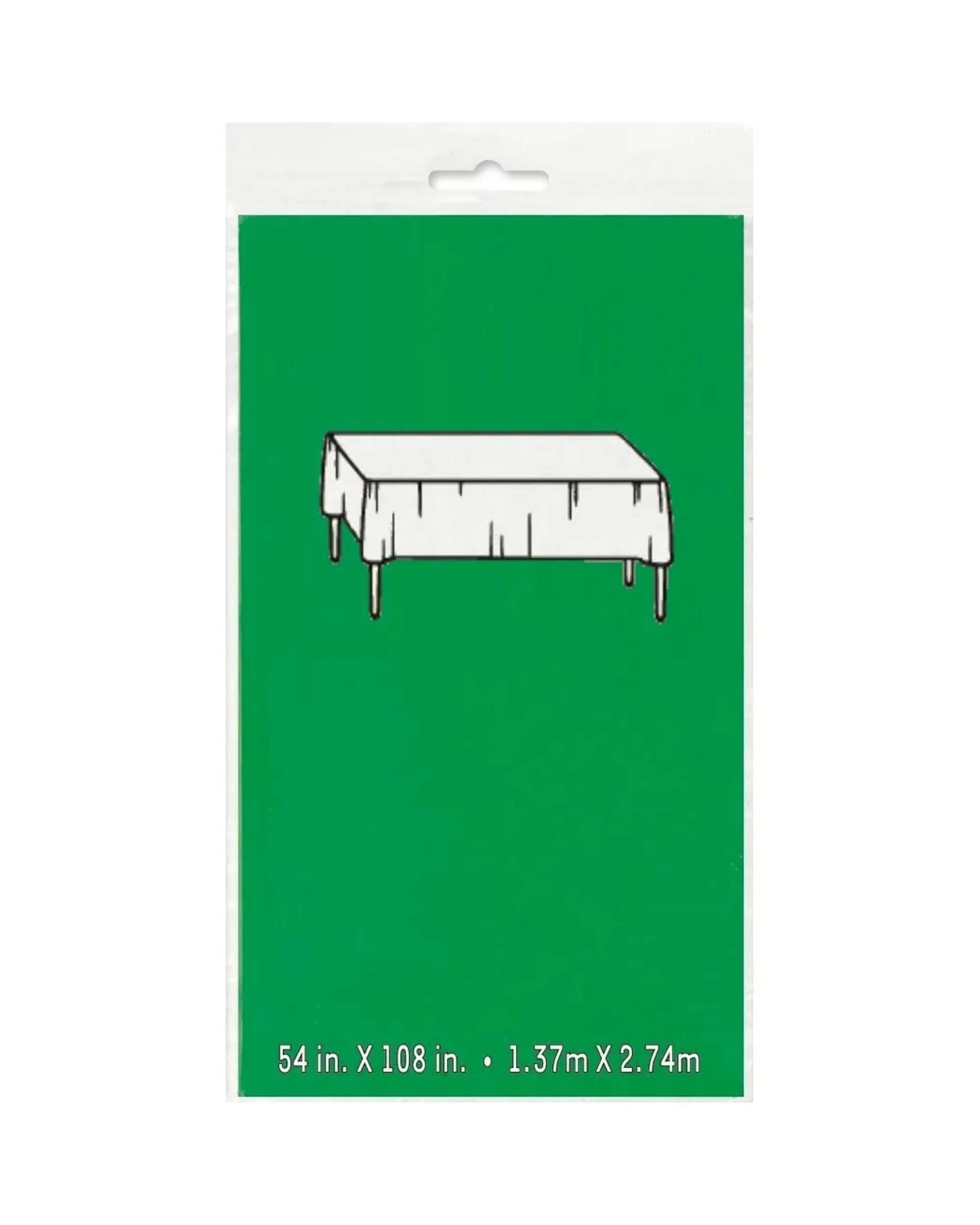 2 Unique Green Rectangular Plastic Tablecloth - Green, 2 of 2