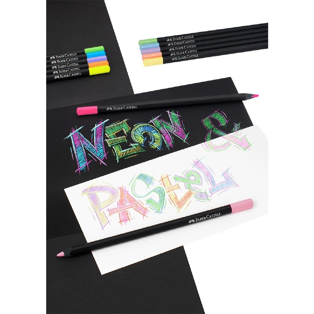 3 Faber-Castell Black Edition Pencils Pastel/Neon 12 Pack, 3 of 5