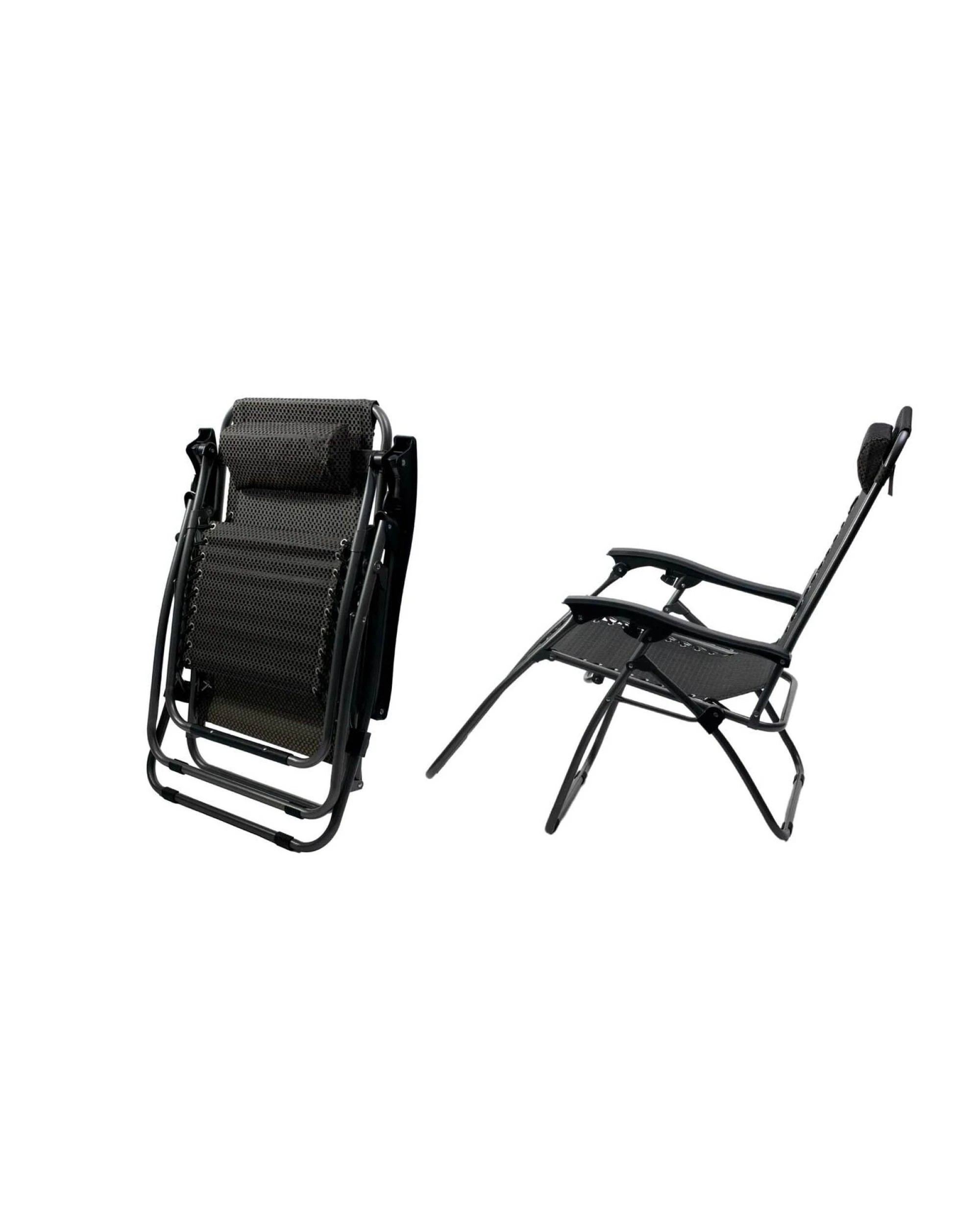 2 Hacienda 2 Pcs Zero Gravity Folding Reclining Chair (Black), 2 of 4