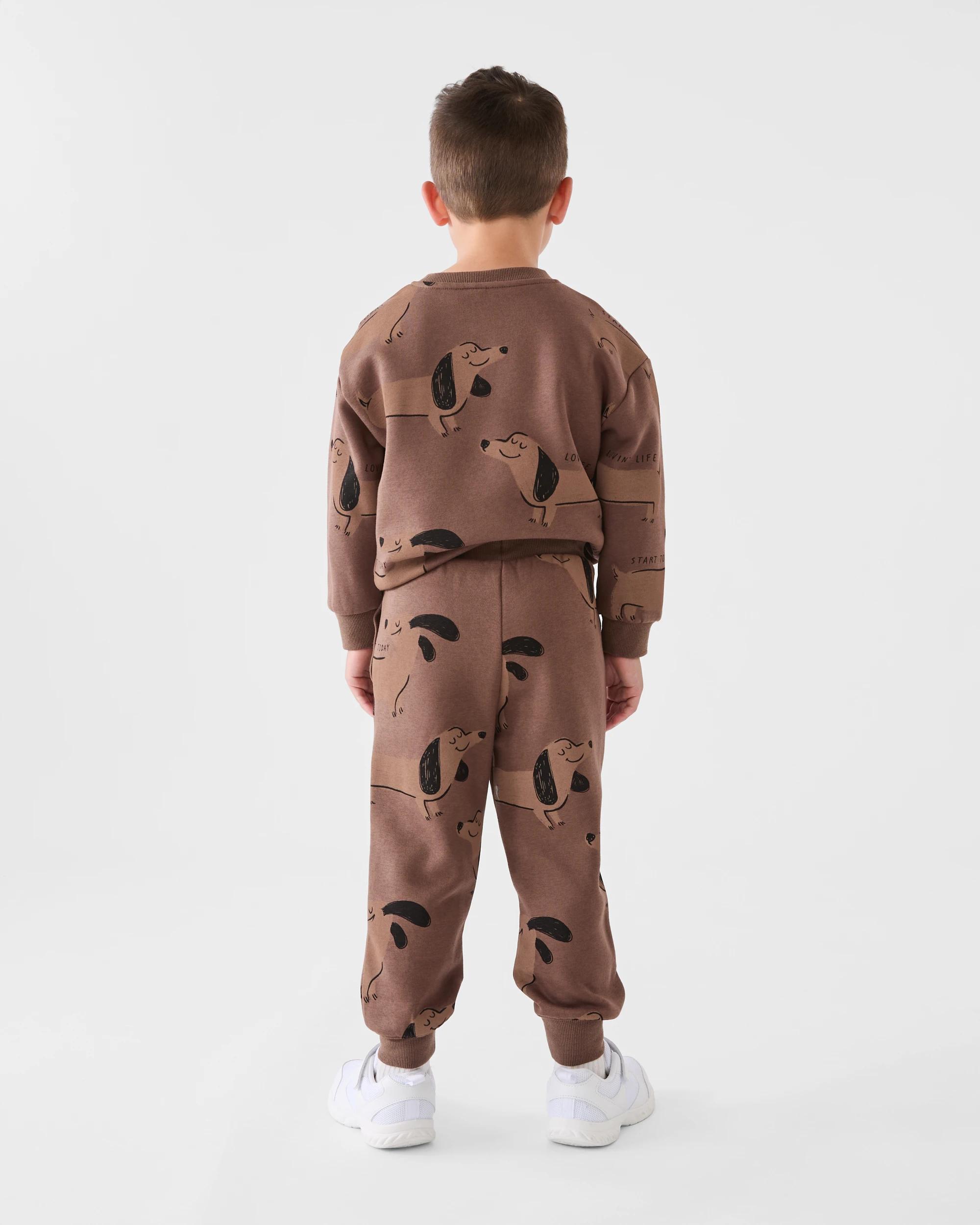 5 All Over Print Trackpants Brn Dog, 5 of 5