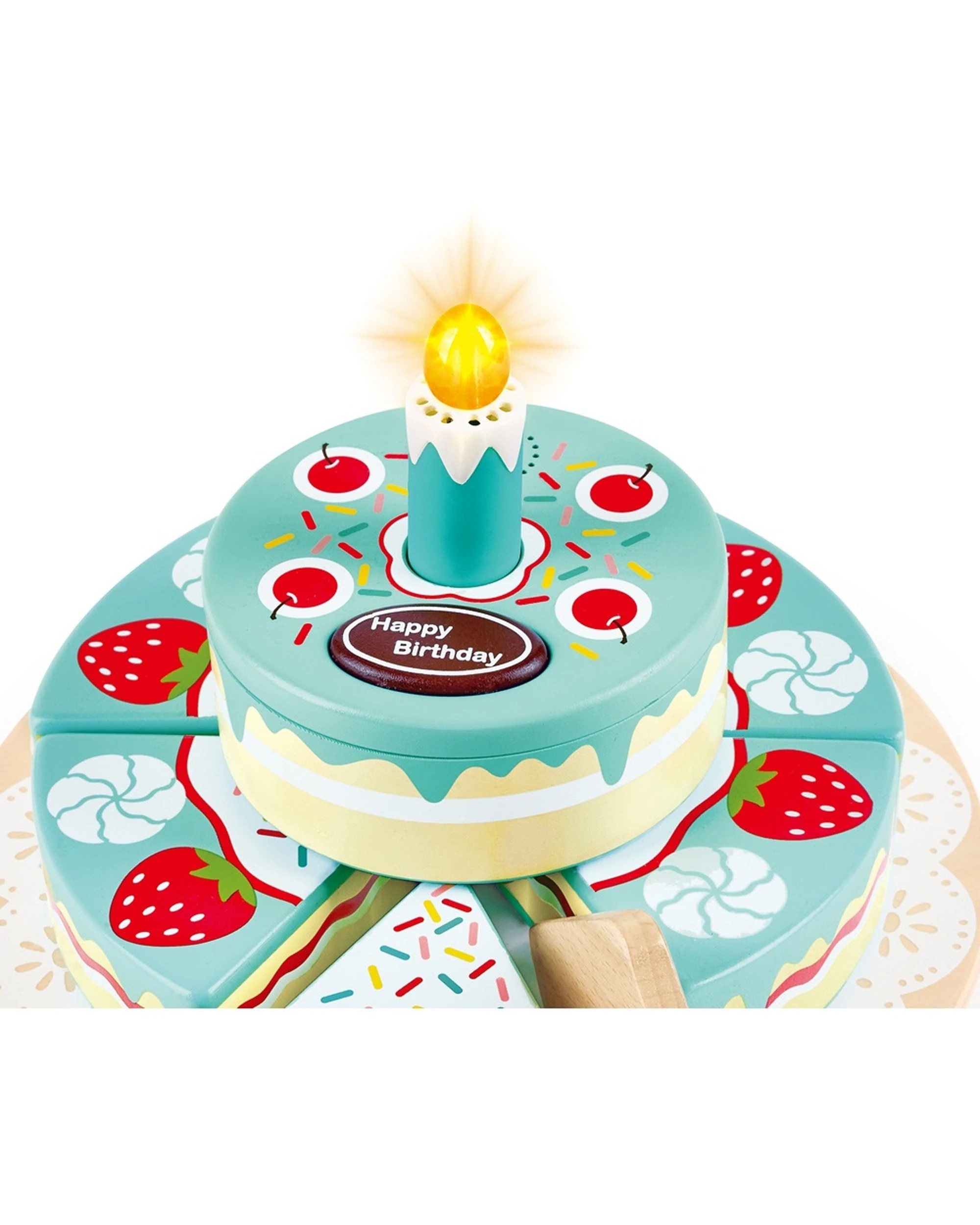 3 Hape Interactive Happy Birthday Cake Sound Effects Electric Candle Kids - Multi, 3 of 4