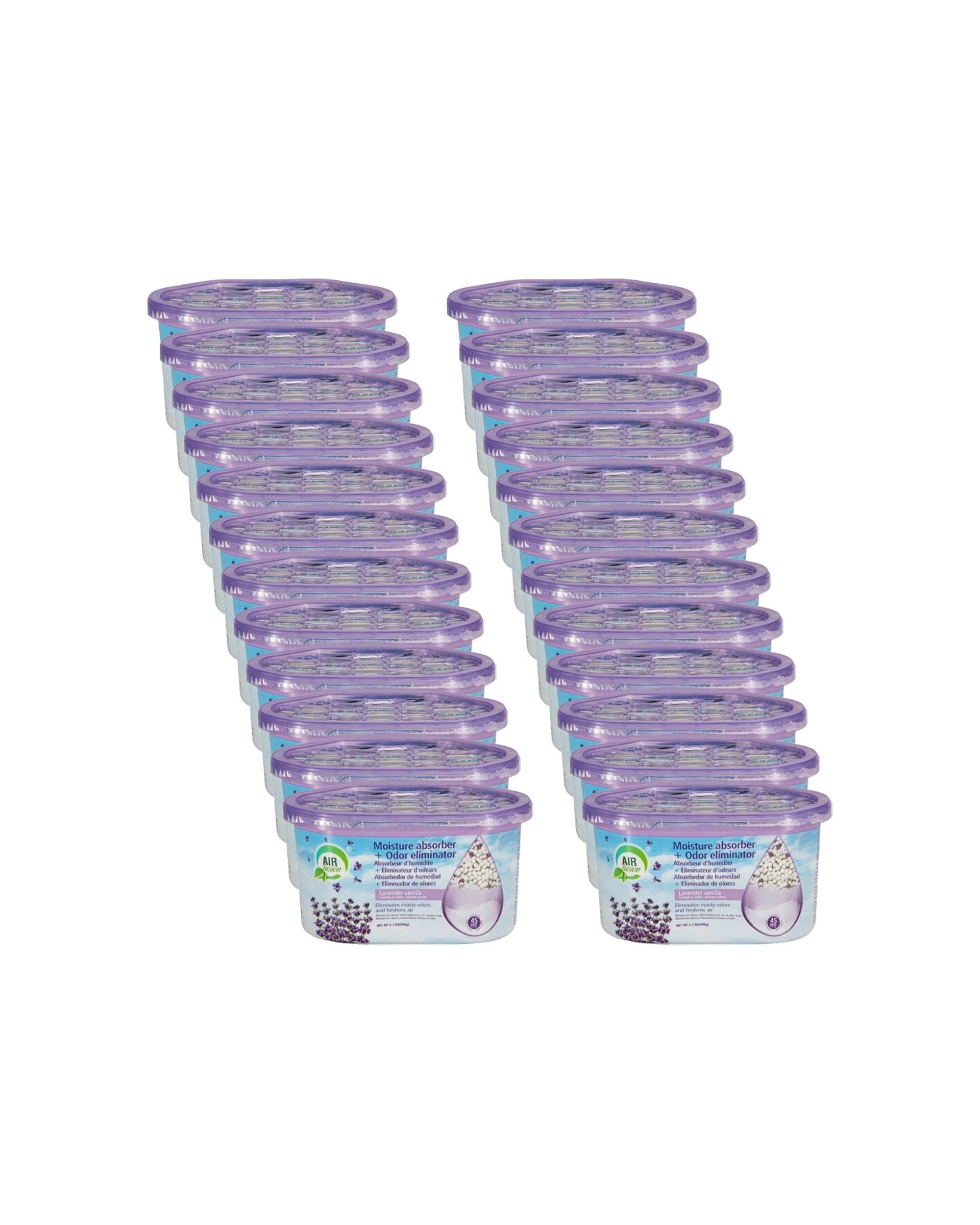 1 Air Fusion 24PK Moisture Absorber Odour Eliminator 189g Lavender Vanilla - Purple, 1 of 3