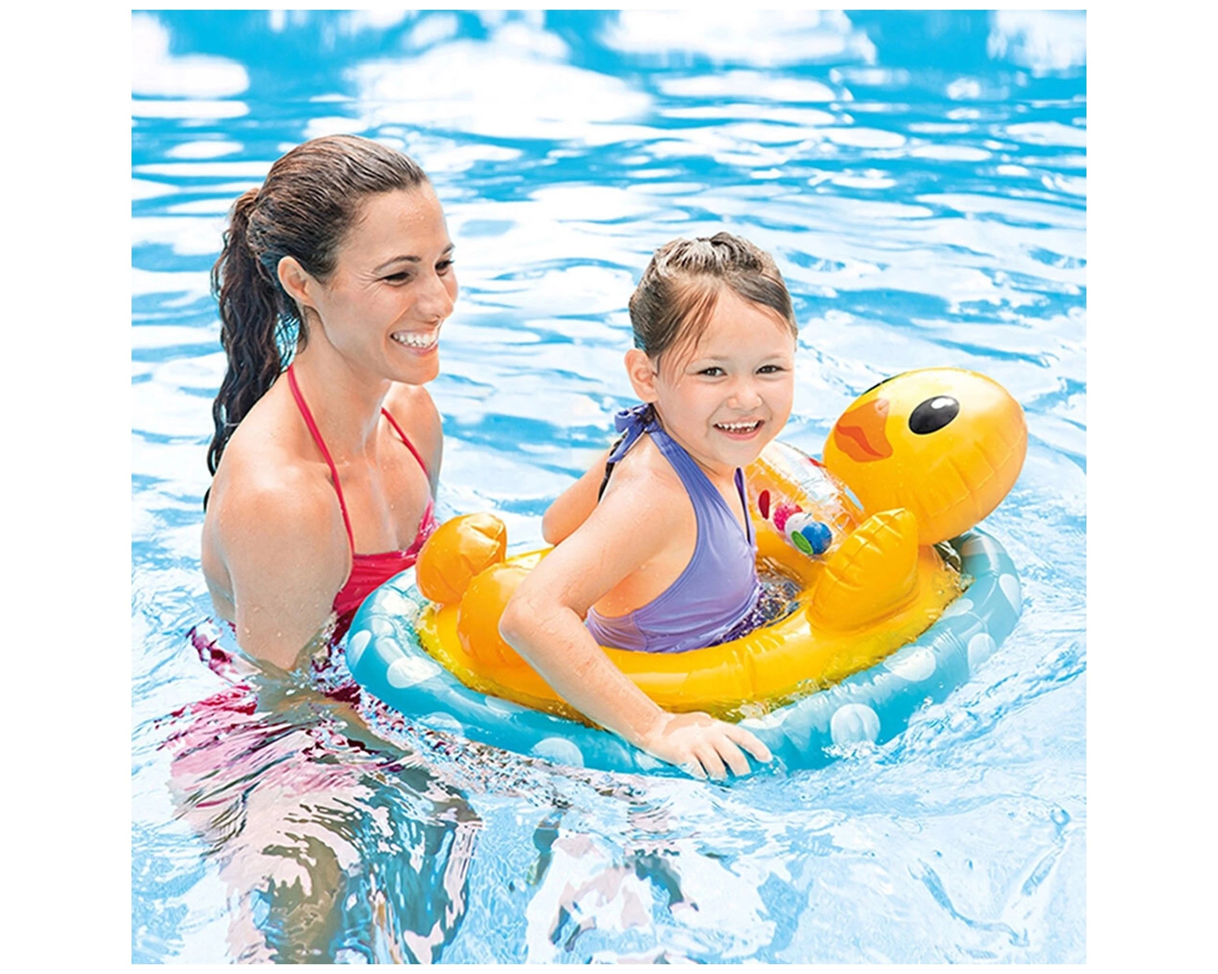 6 INTEX Inflatable See-Me-Sit Pool Riders - 2 Air Chambers - 23Kg - Assorted, 6 of 6