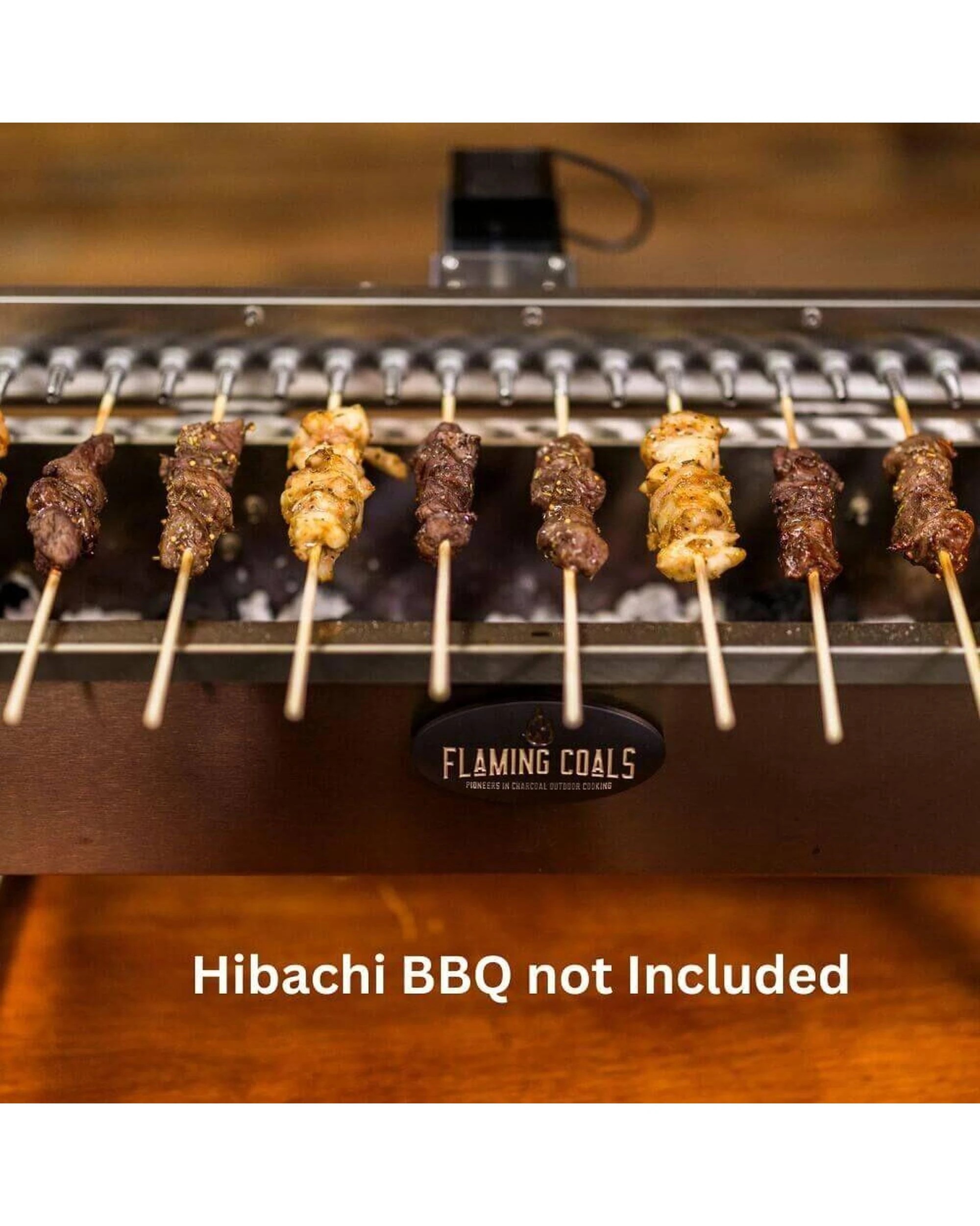 7 Flaming Coals Wooden Bamboo Skewers - 100 pack, 7 of 10